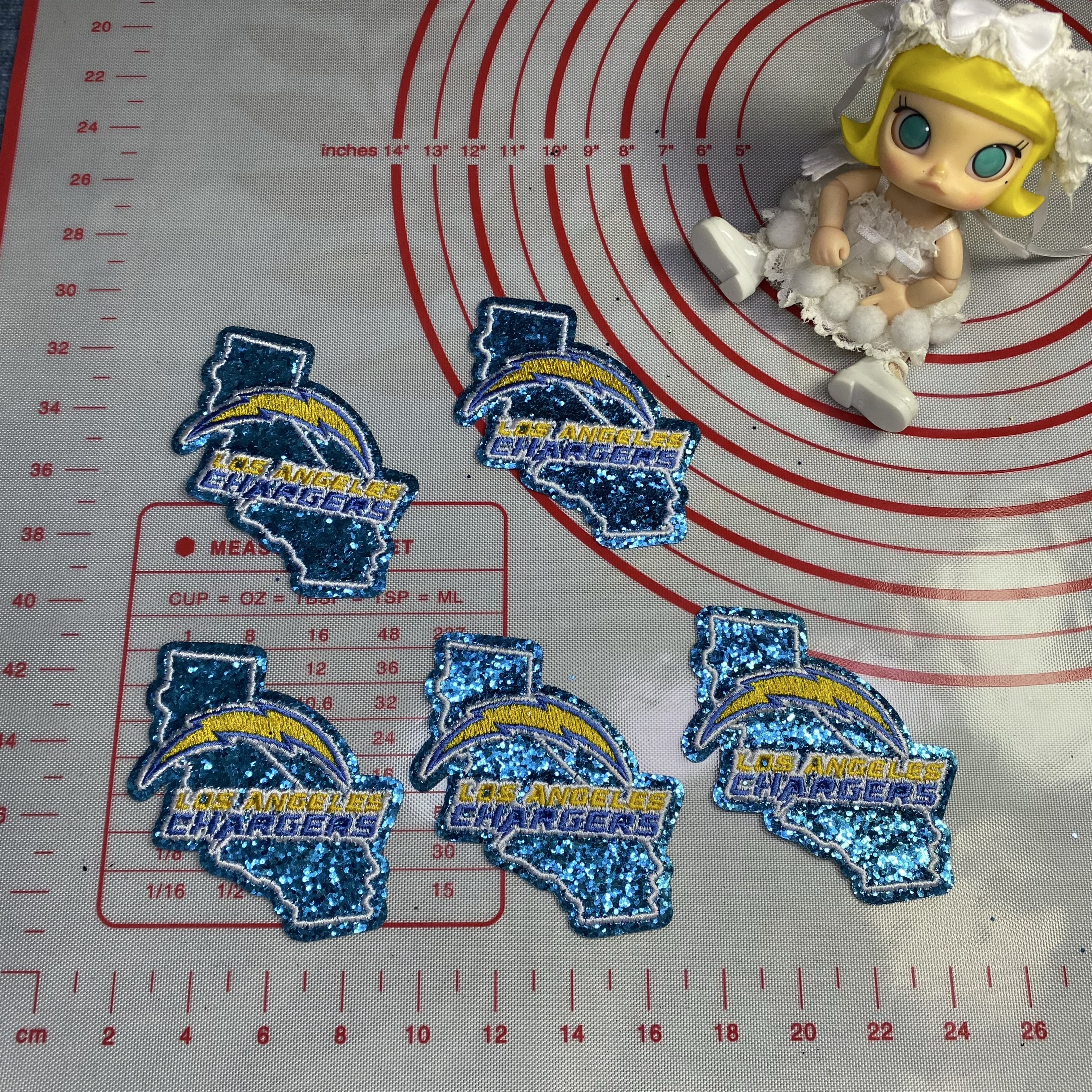 Group B Medium (ironed) football team sequin patch