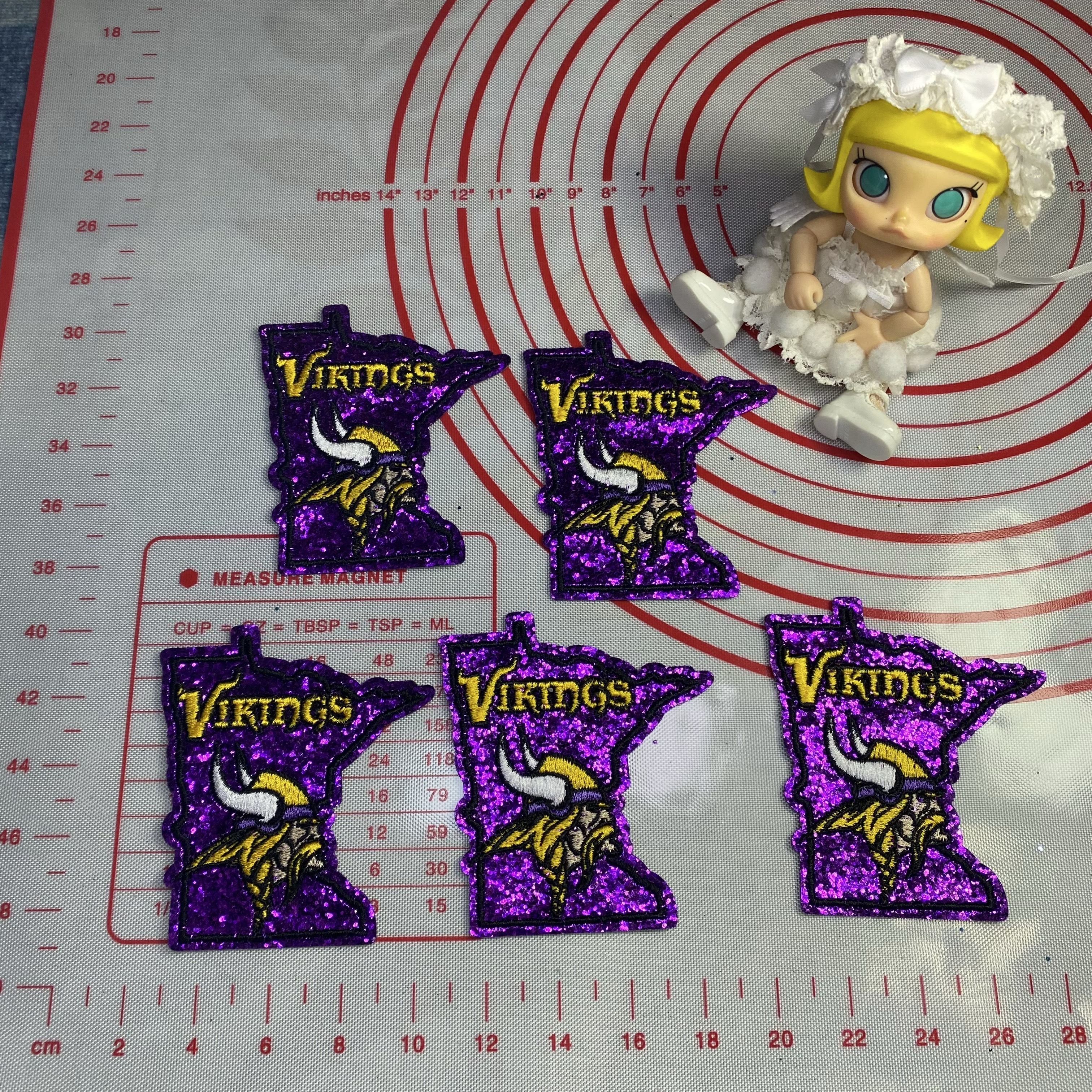 Group B Medium (ironed) football team sequin patch