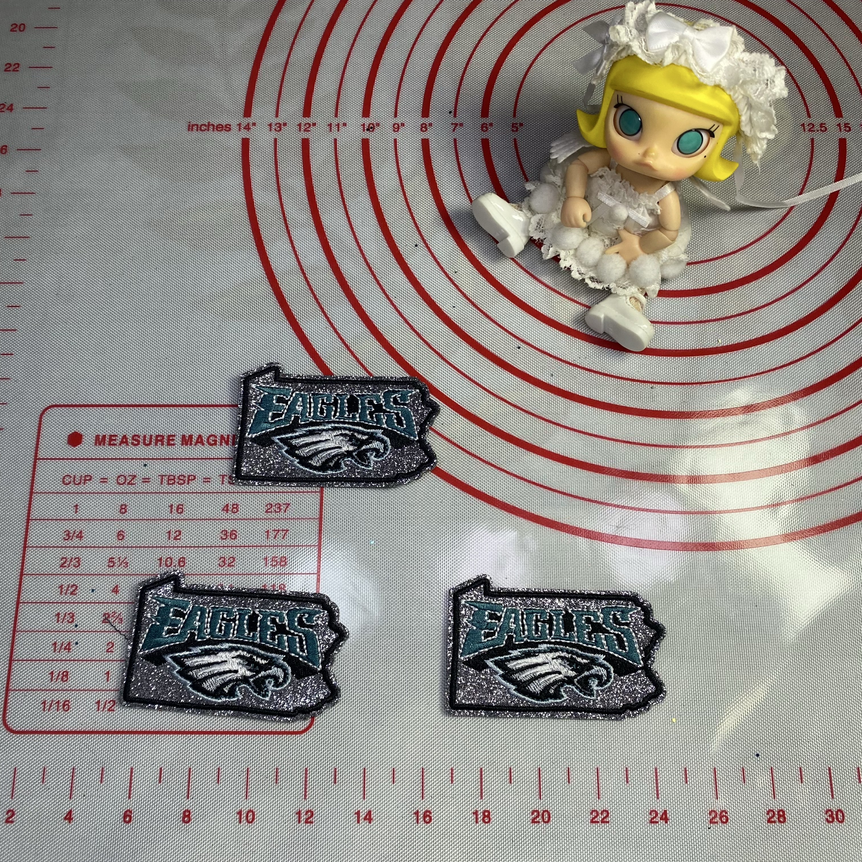 Group B Medium (ironed) football team sequin patch