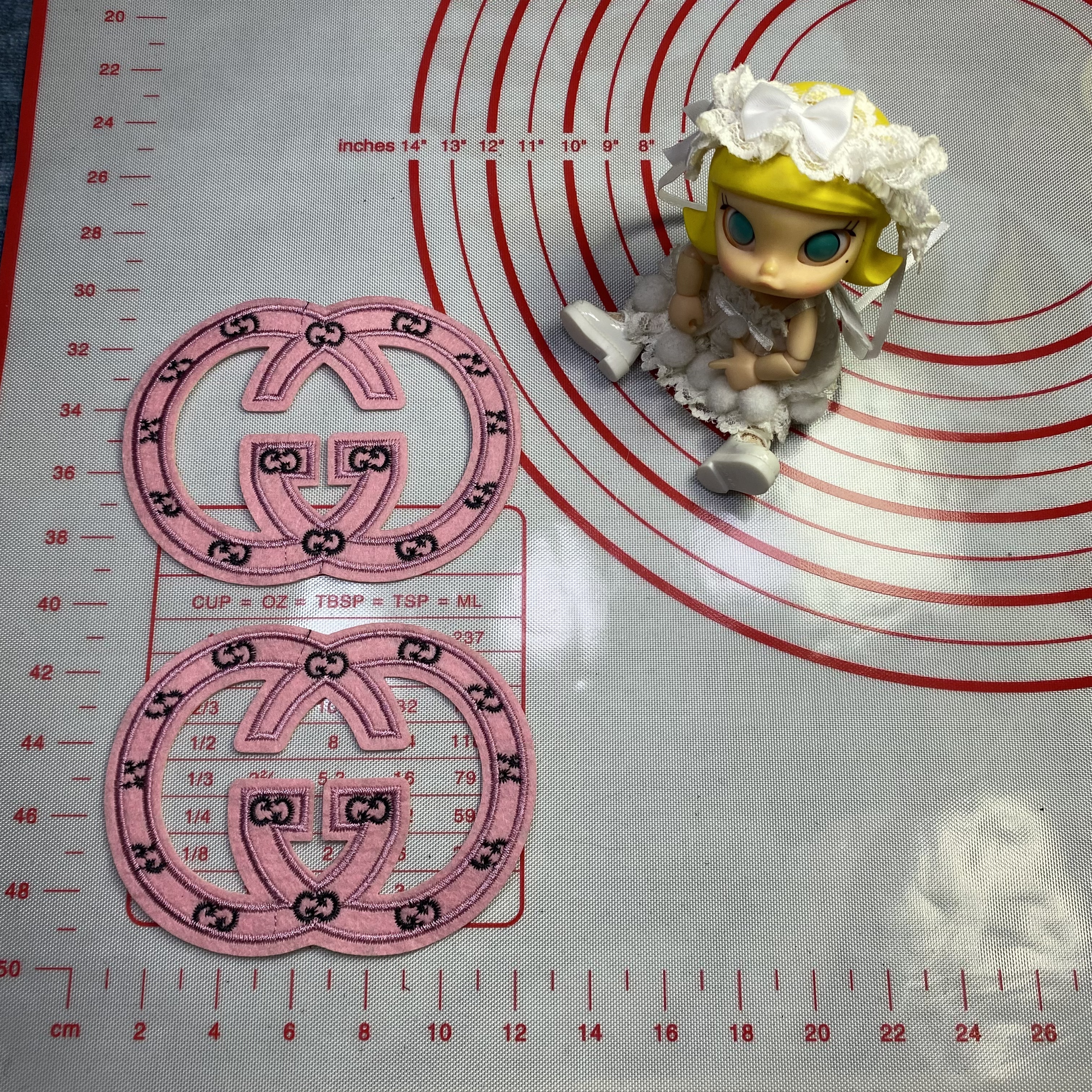 Large / medium (sewing) GG mixed cloth Patches