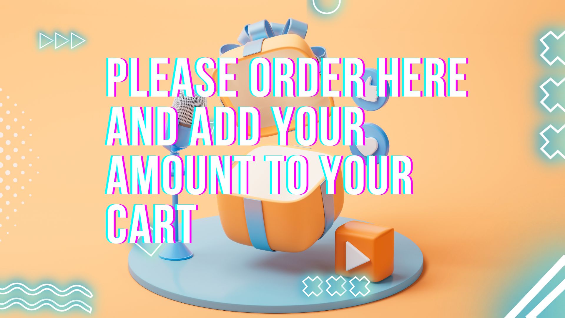 Everything you choose in livestream please order here