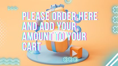 Everything you choose in livestream please order here