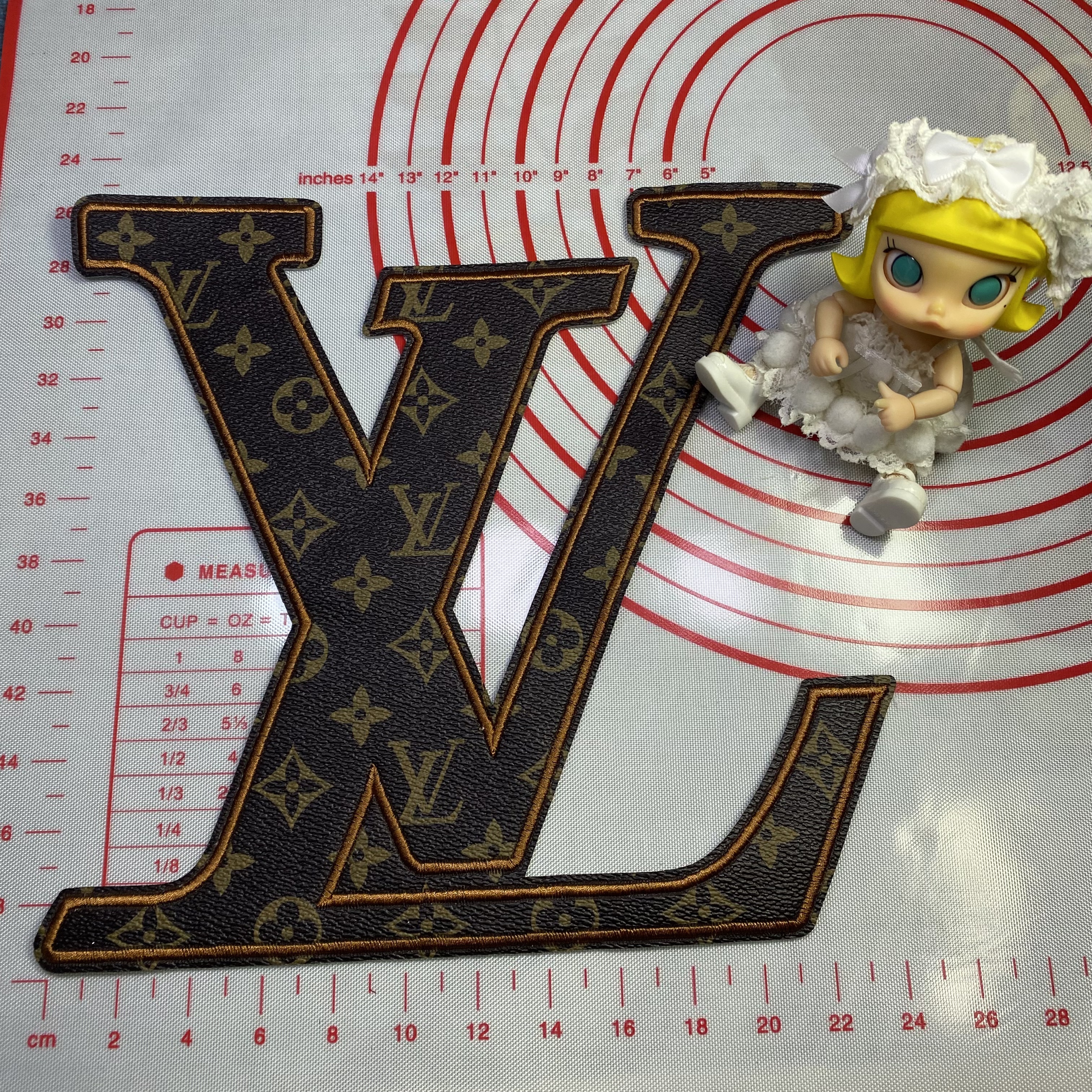 Large  (sewing) L letter pocket leather fabric patch