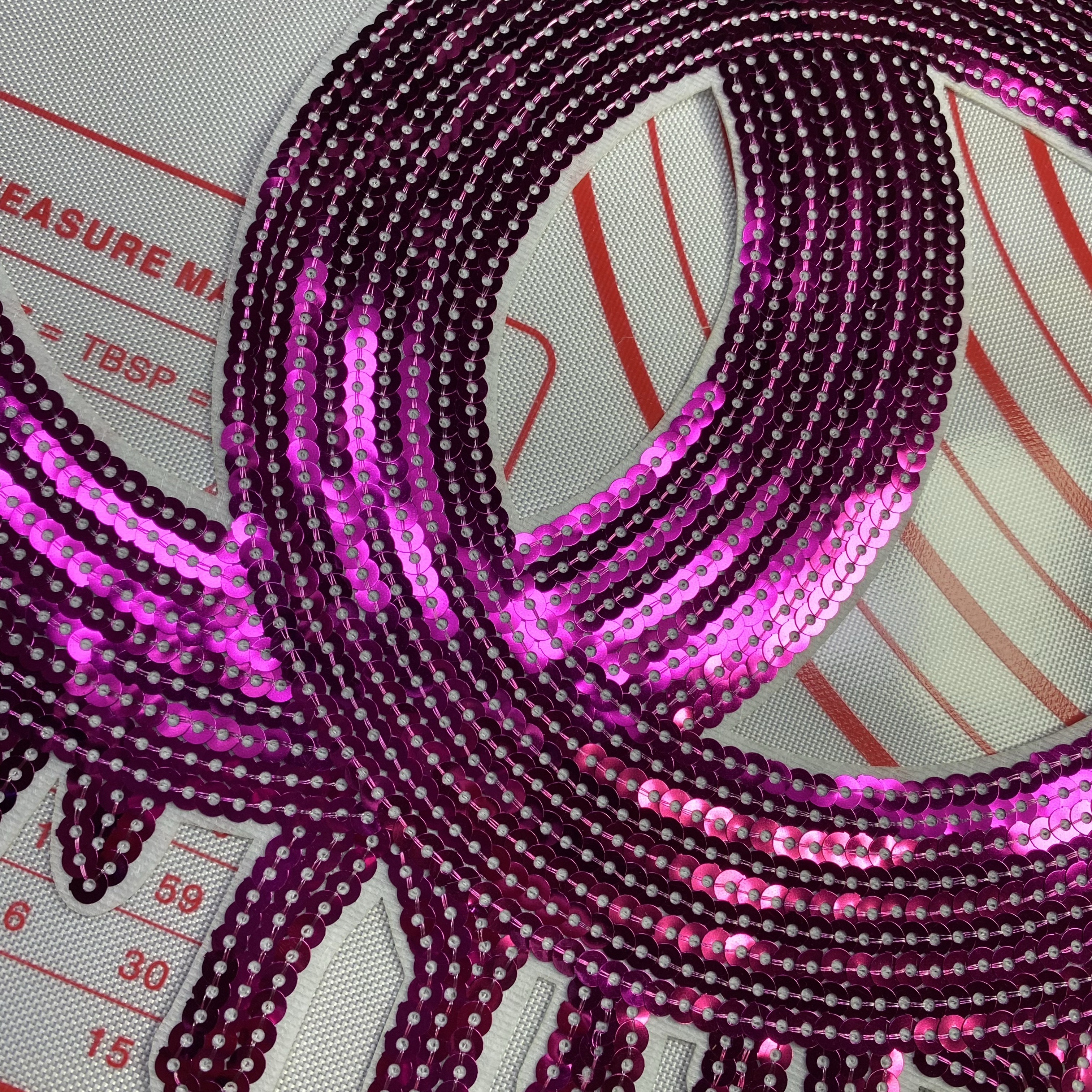 Large (Iron-on) CC sequin letter Patches