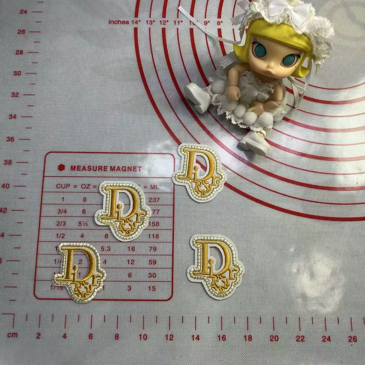 Medium/ Small (Iron-on) D Letters Patches        