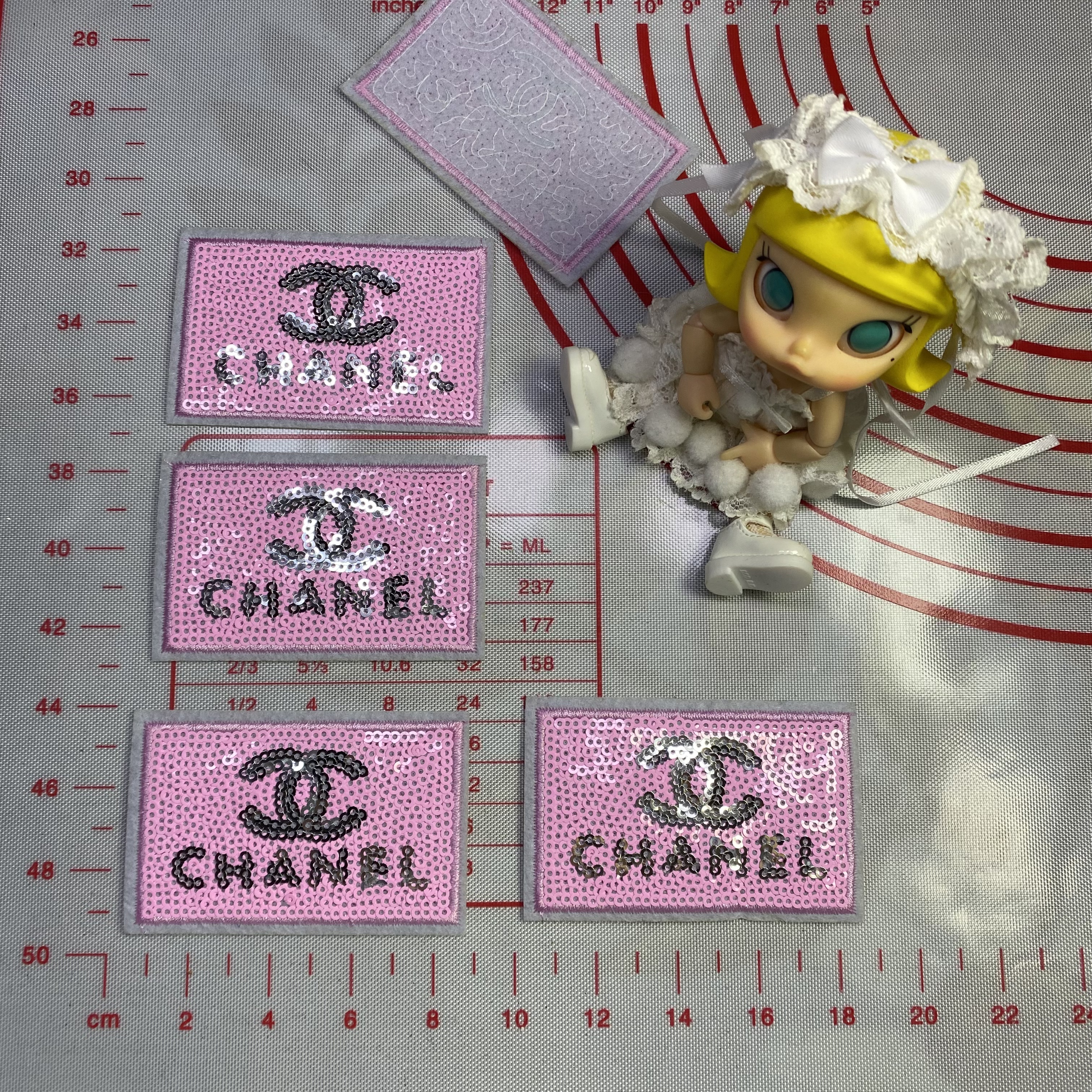 Medium (Iron-on) CC Sequins Letters Patches 