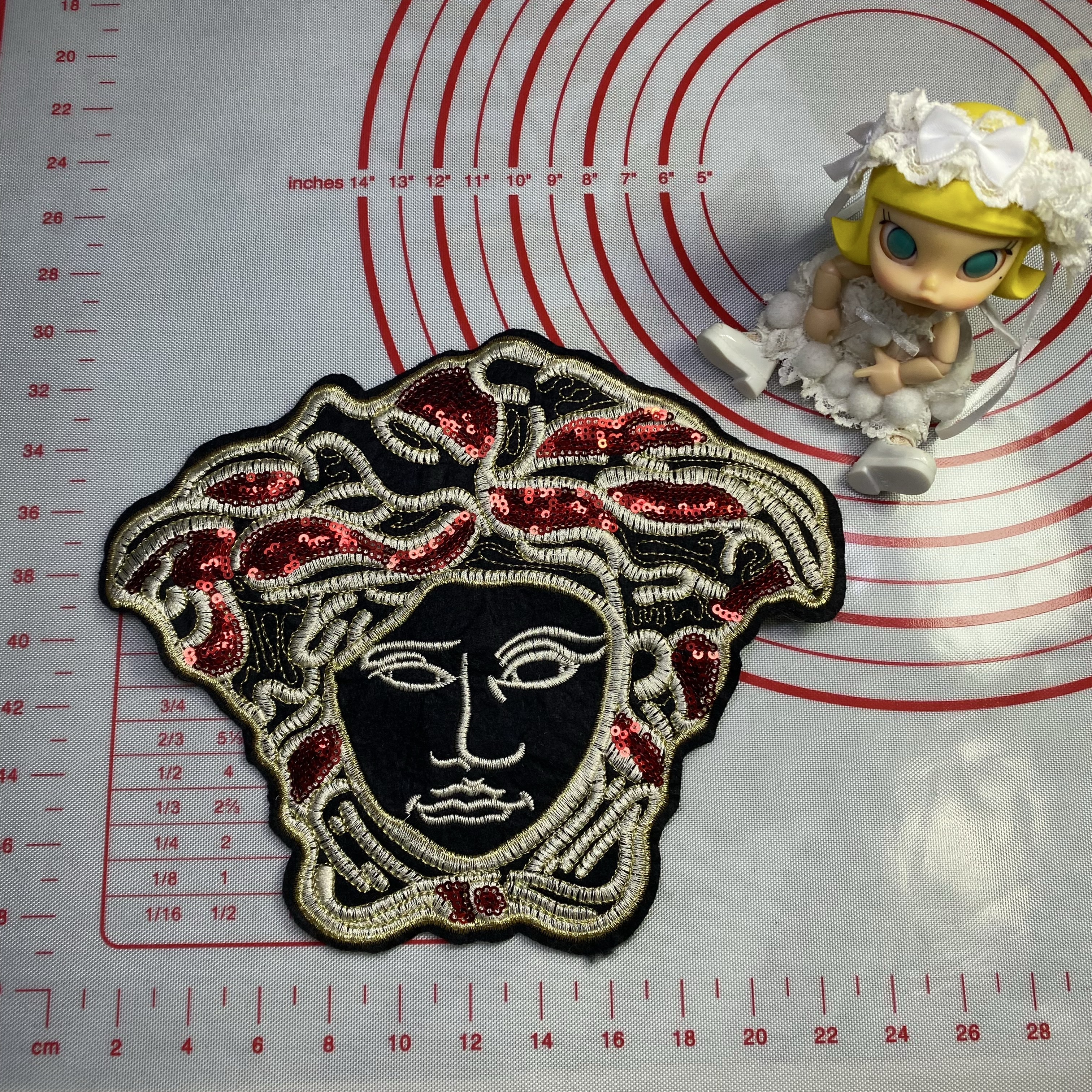 Medium (Sewing) Versace Round Avatar logo Patches  