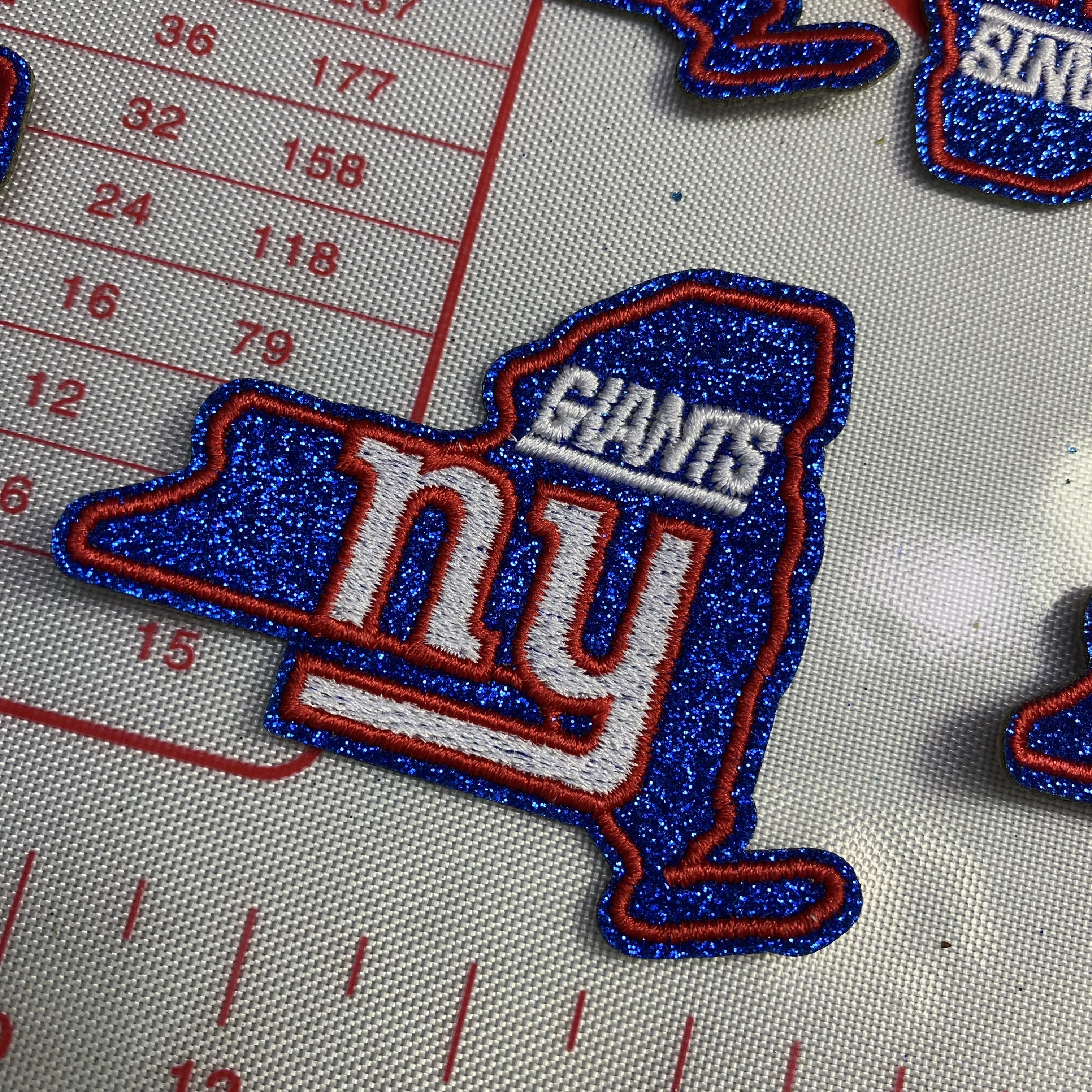 Medium (ironed) American football team glitter pink sequin patch