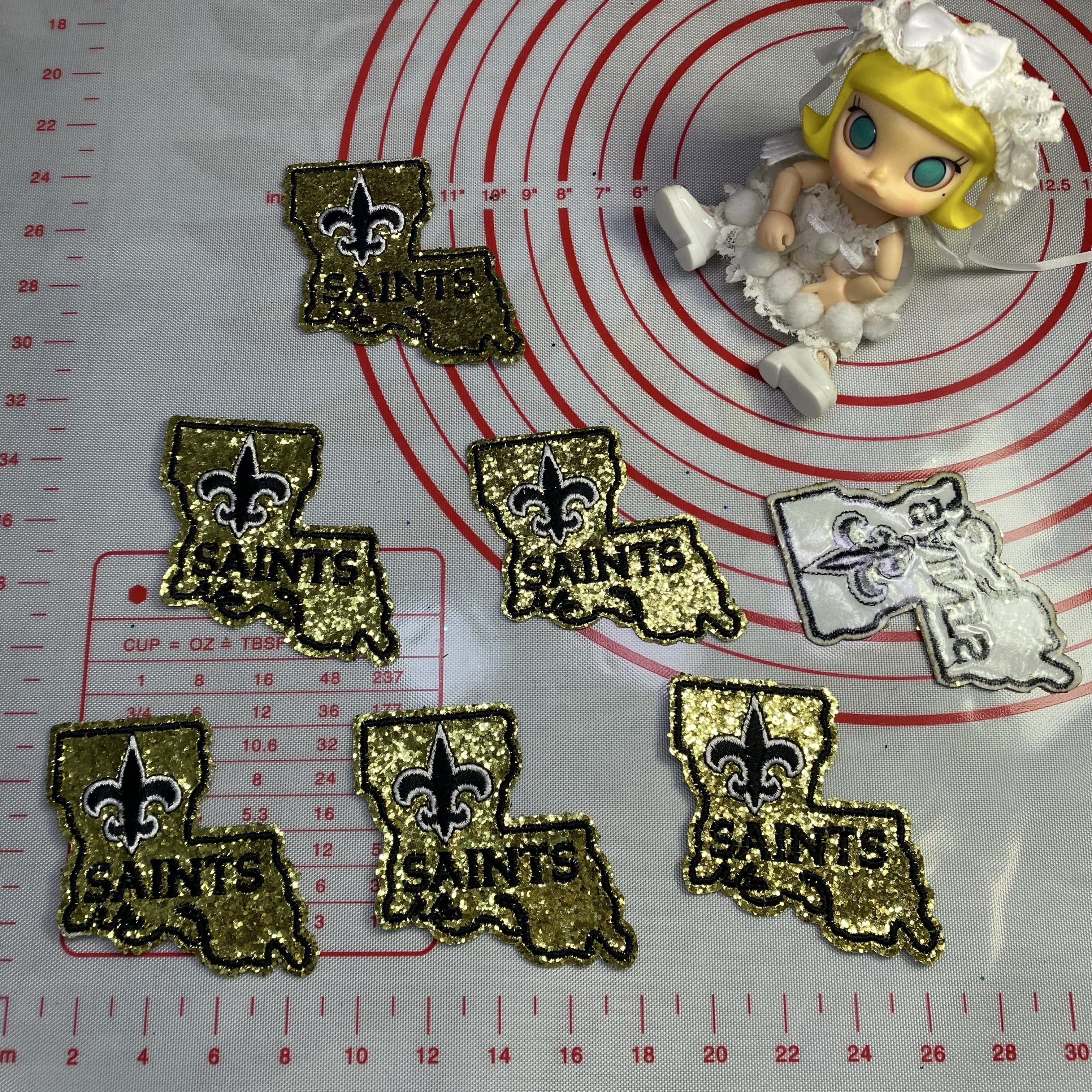 Group B Medium (ironed) football team sequin patch