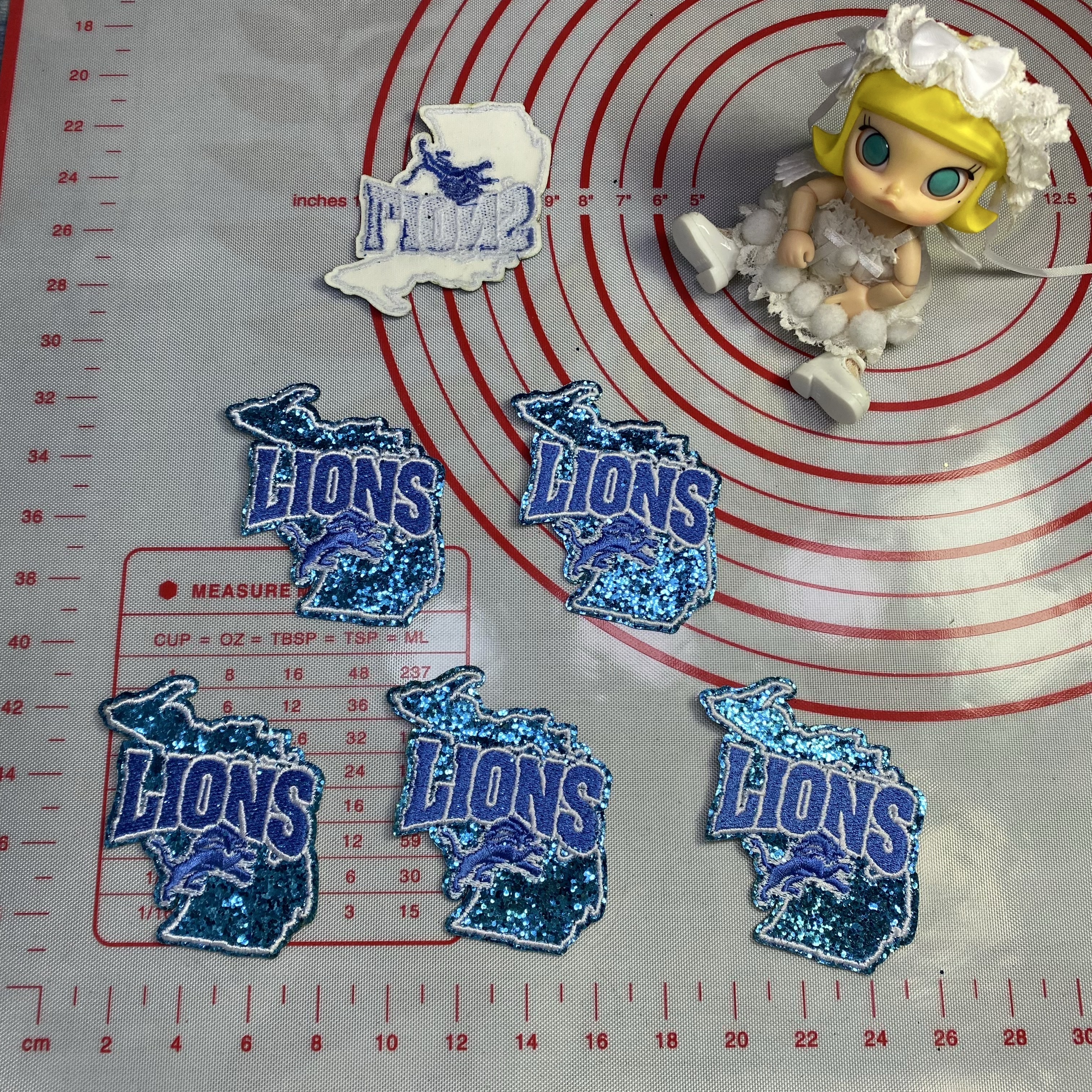 Group B Medium (ironed) football team sequin patch