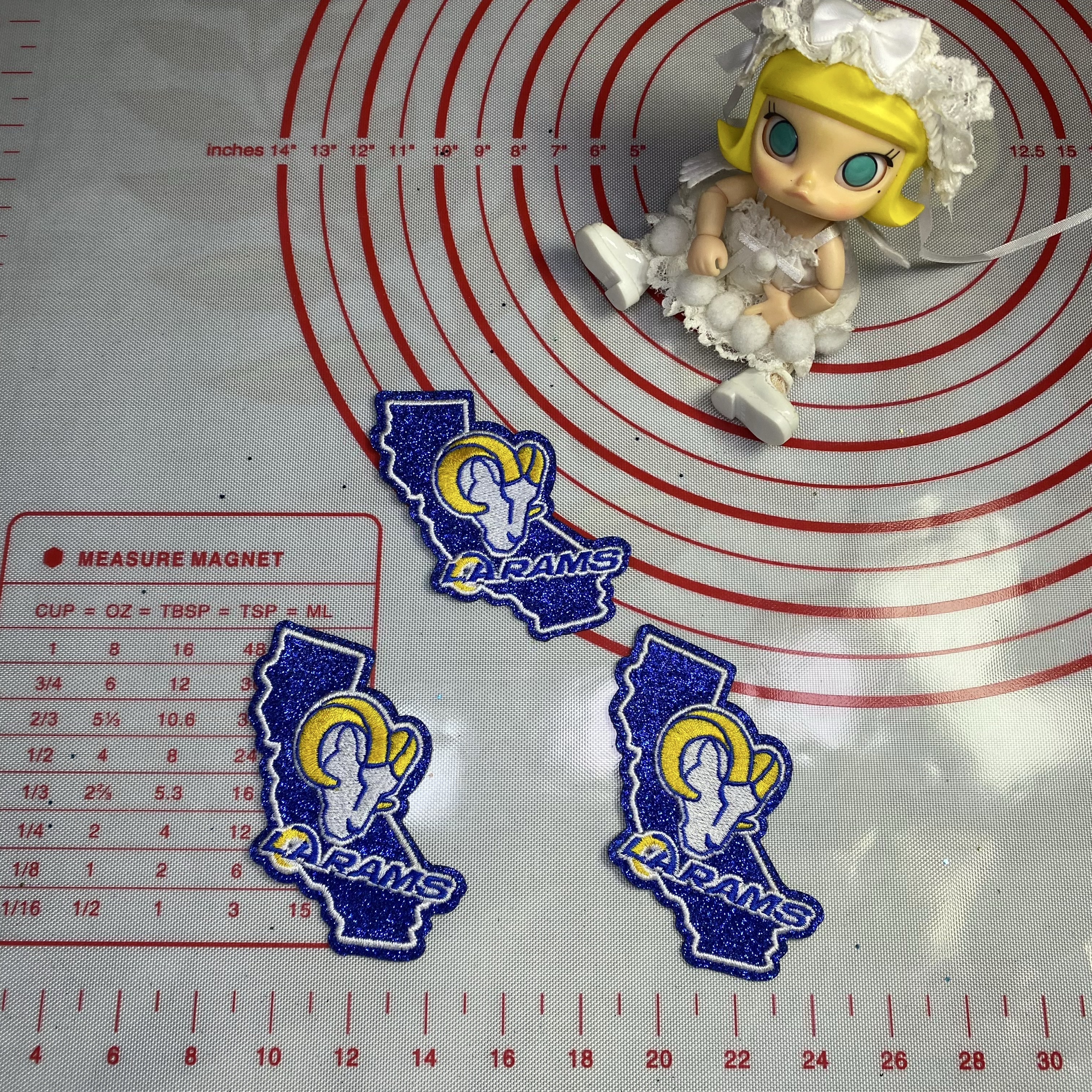 Group B Medium (ironed) football team sequin patch