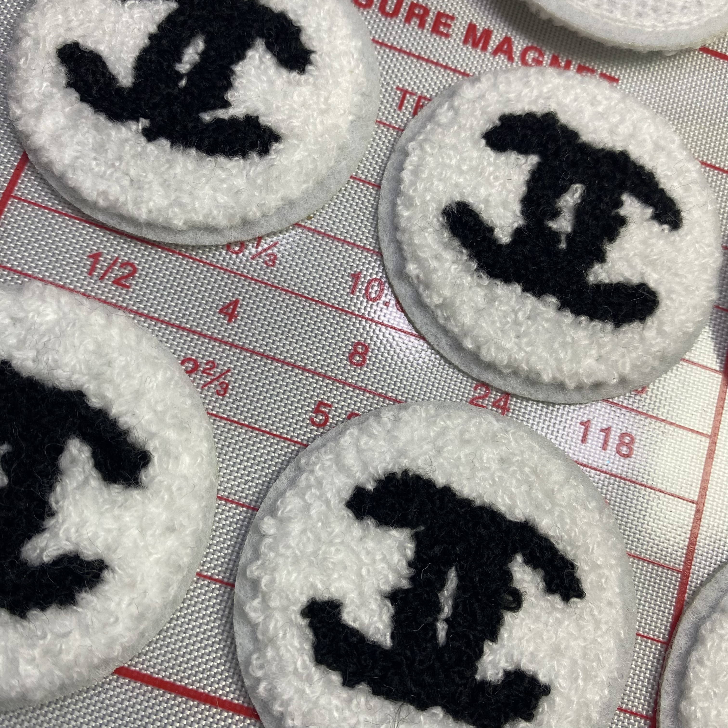  Small (Iron-on) CC towel embroidery watch Patches  