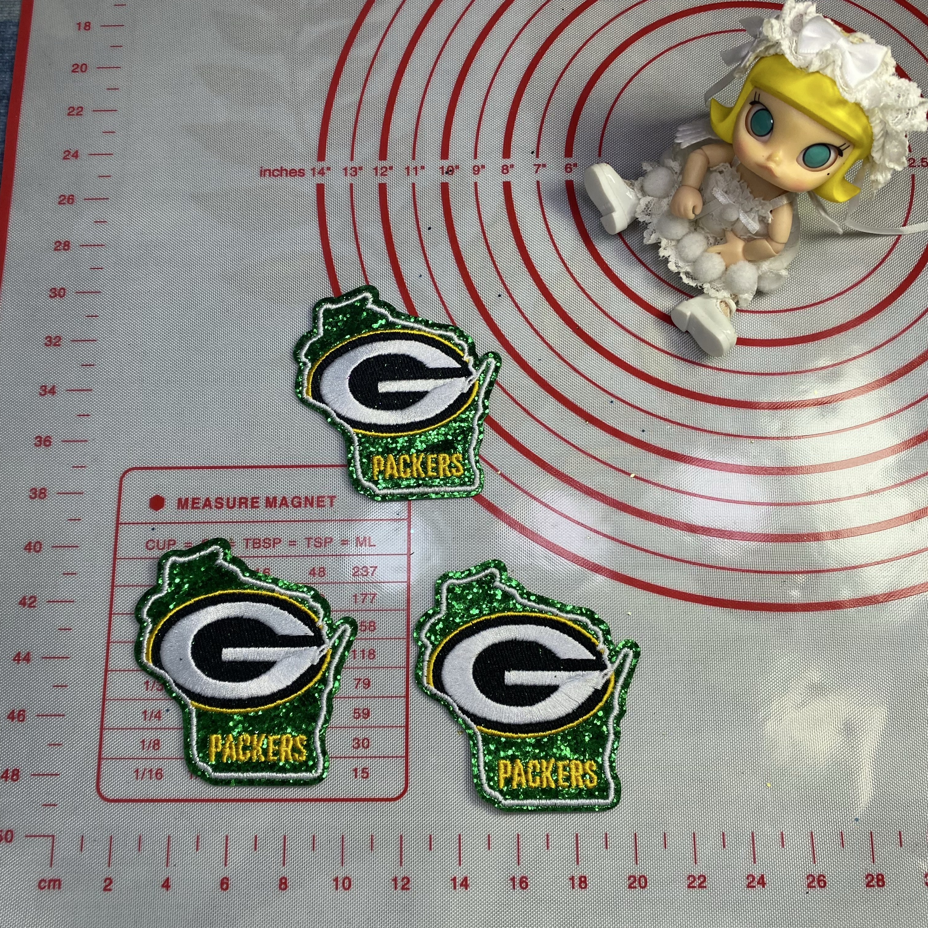 Group B Medium (ironed) football team sequin patch