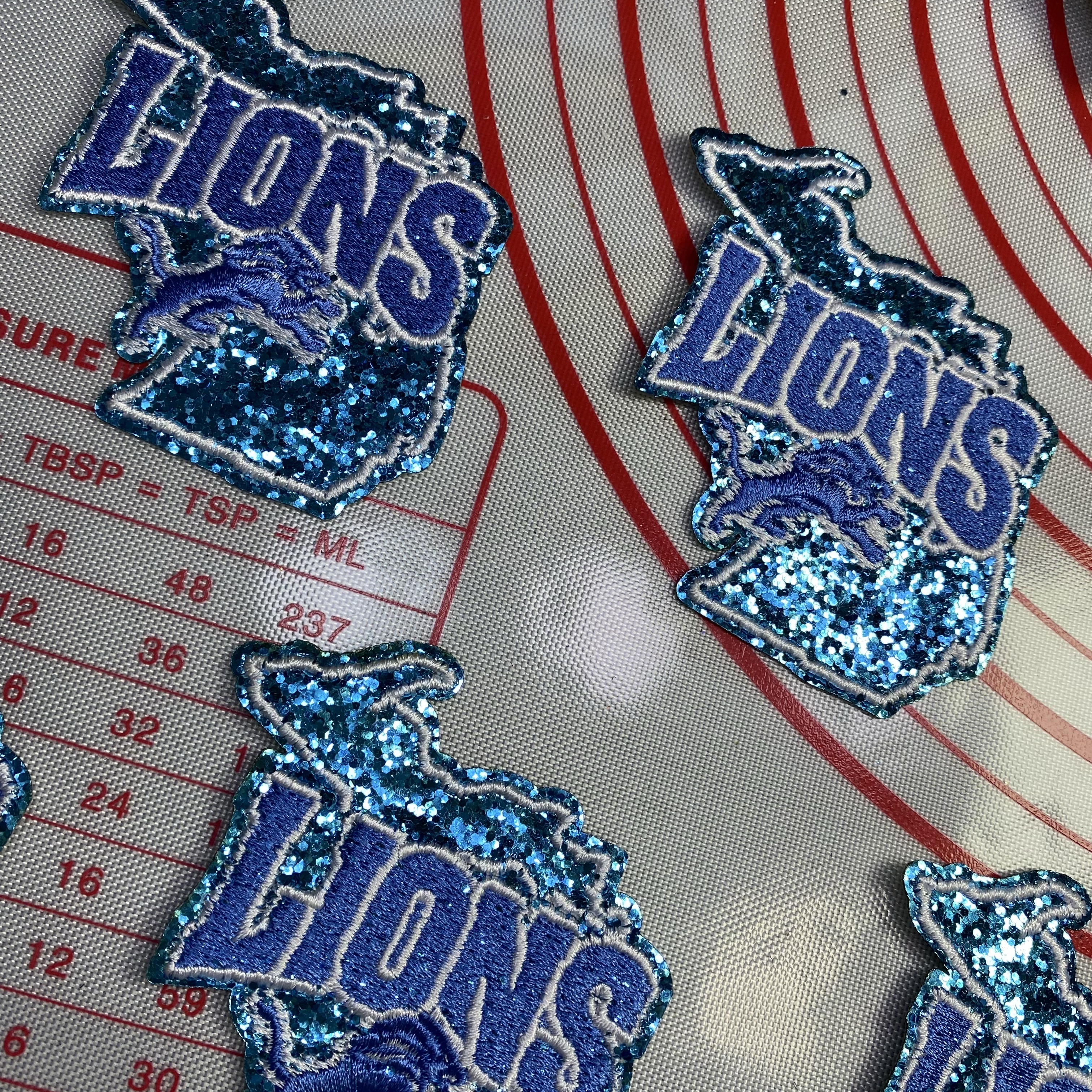 Group B Medium (ironed) football team sequin patch