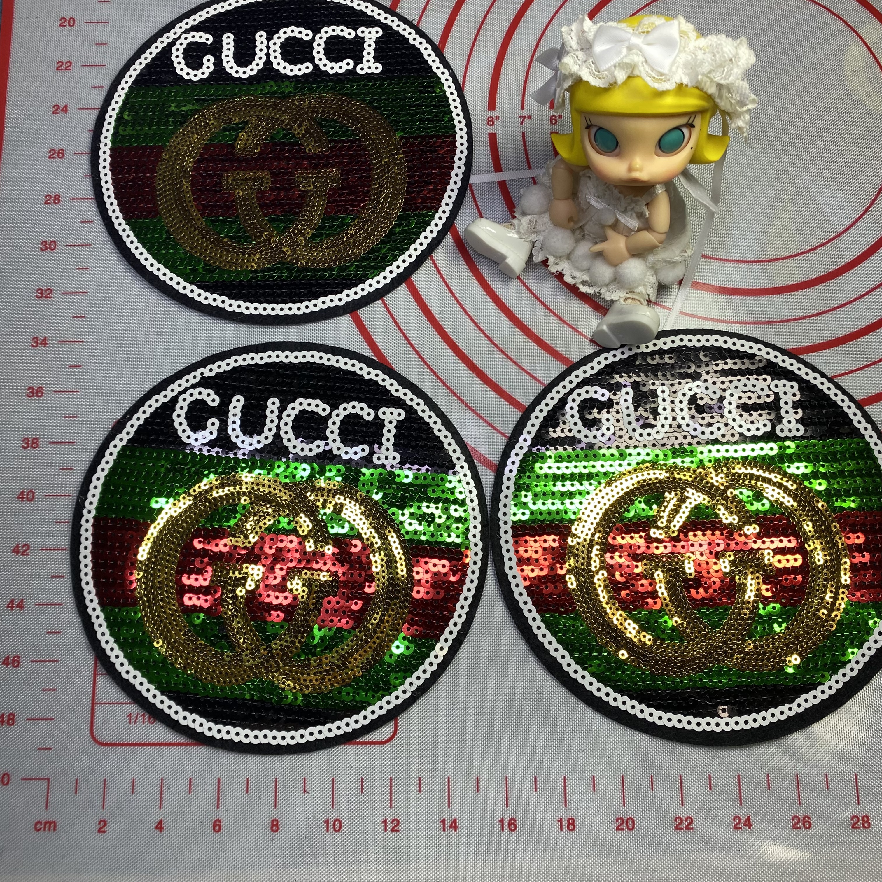 Large / medium (sewing) GG mixed cloth Patches