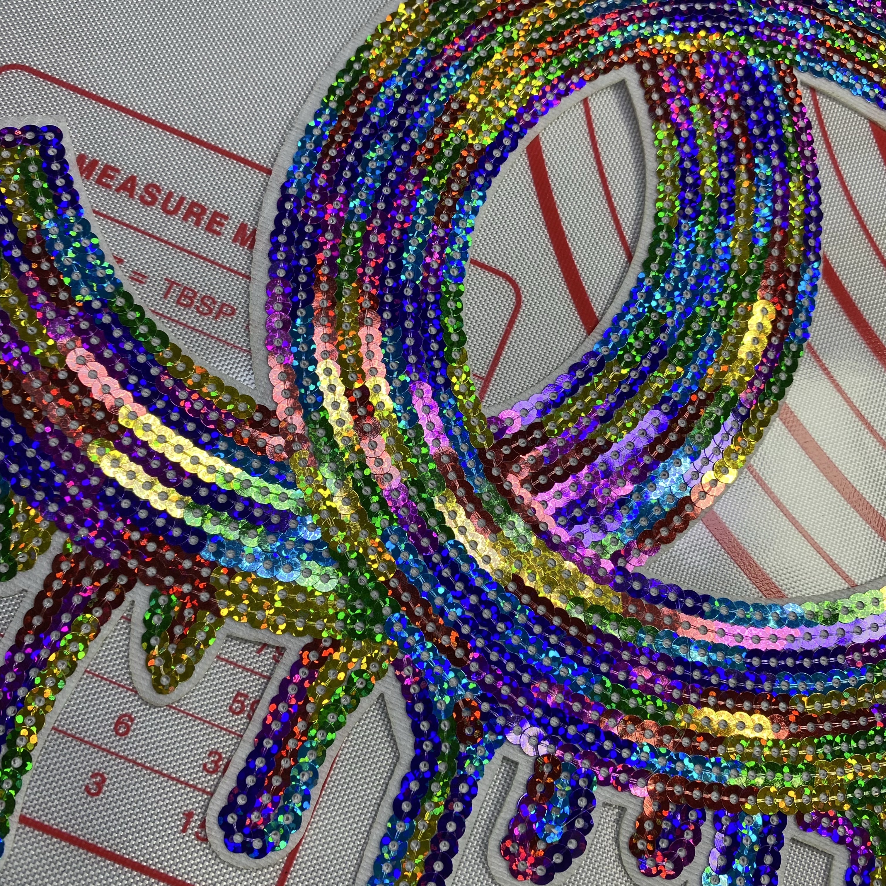 Large (Iron-on) CC sequin letter Patches