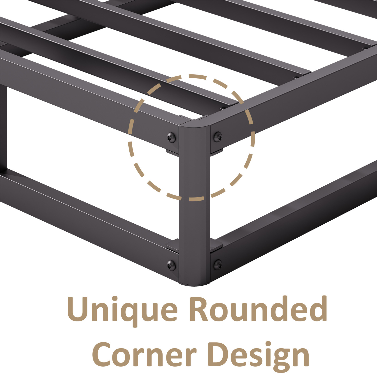 ZIYOO 4 Inch Metal Box Spring, Sturdy Mattress Foundation, Easy Assembly, Fabric Cover Included, Queen Size