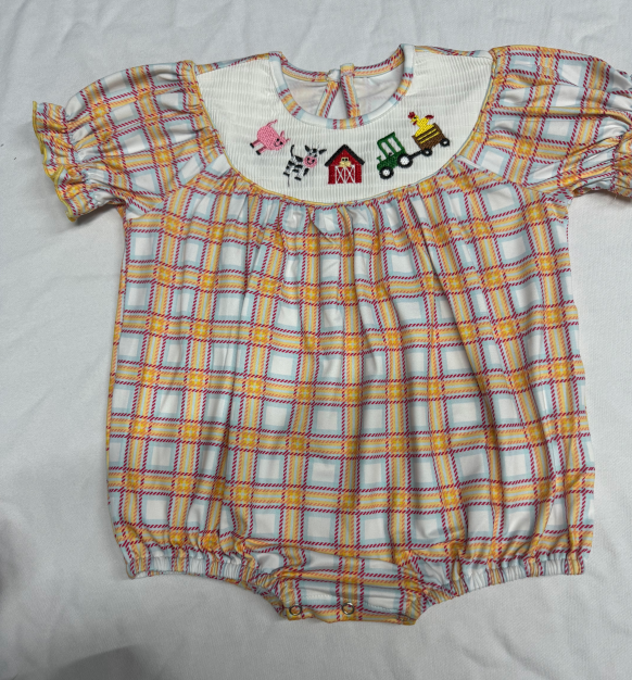 SR2982 pre-order baby girl clothes smock animal girl summer bubble-real pic 2025.5.16 