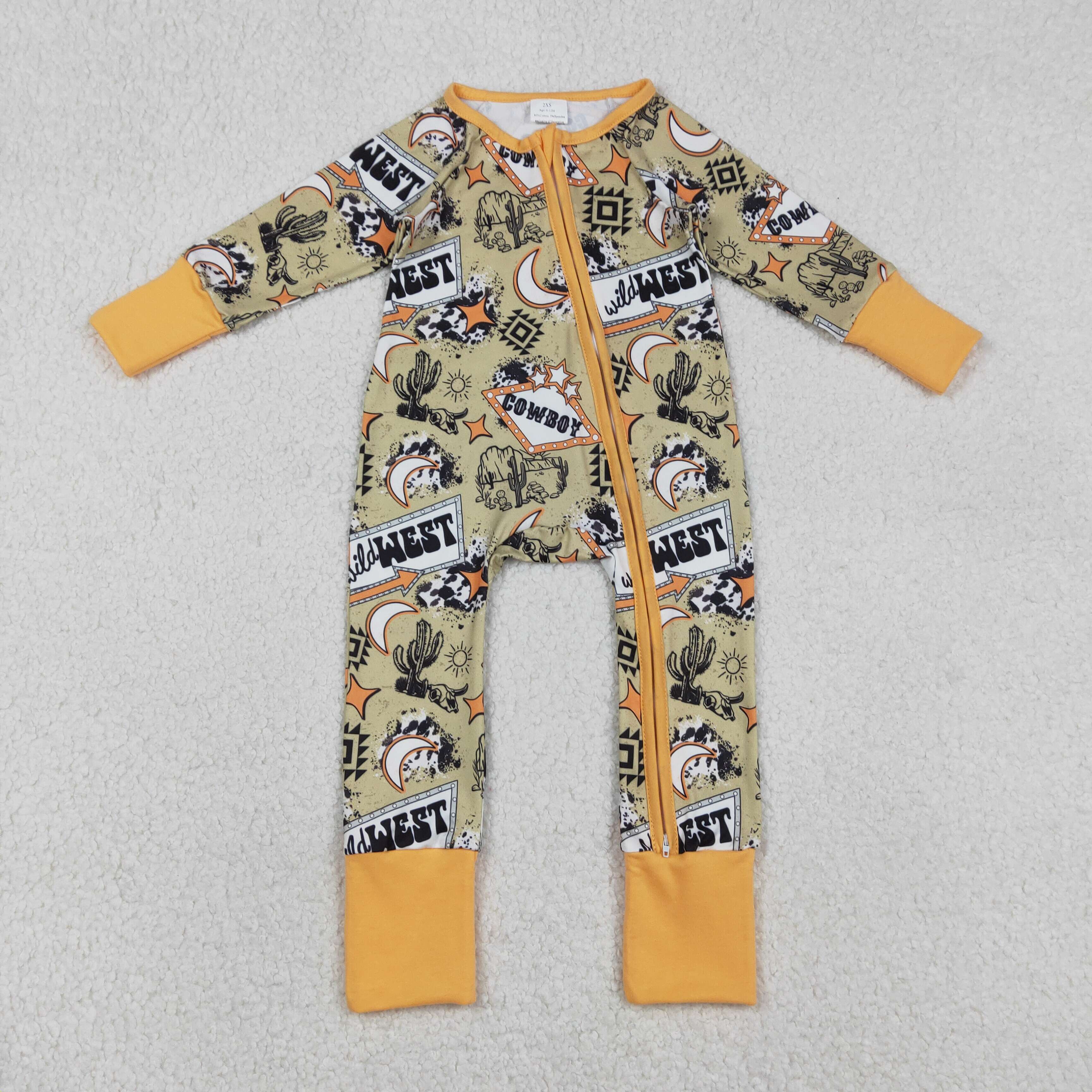 LR2942 RTS baby boy clothes cowboy toddler boy winter romper western clothes