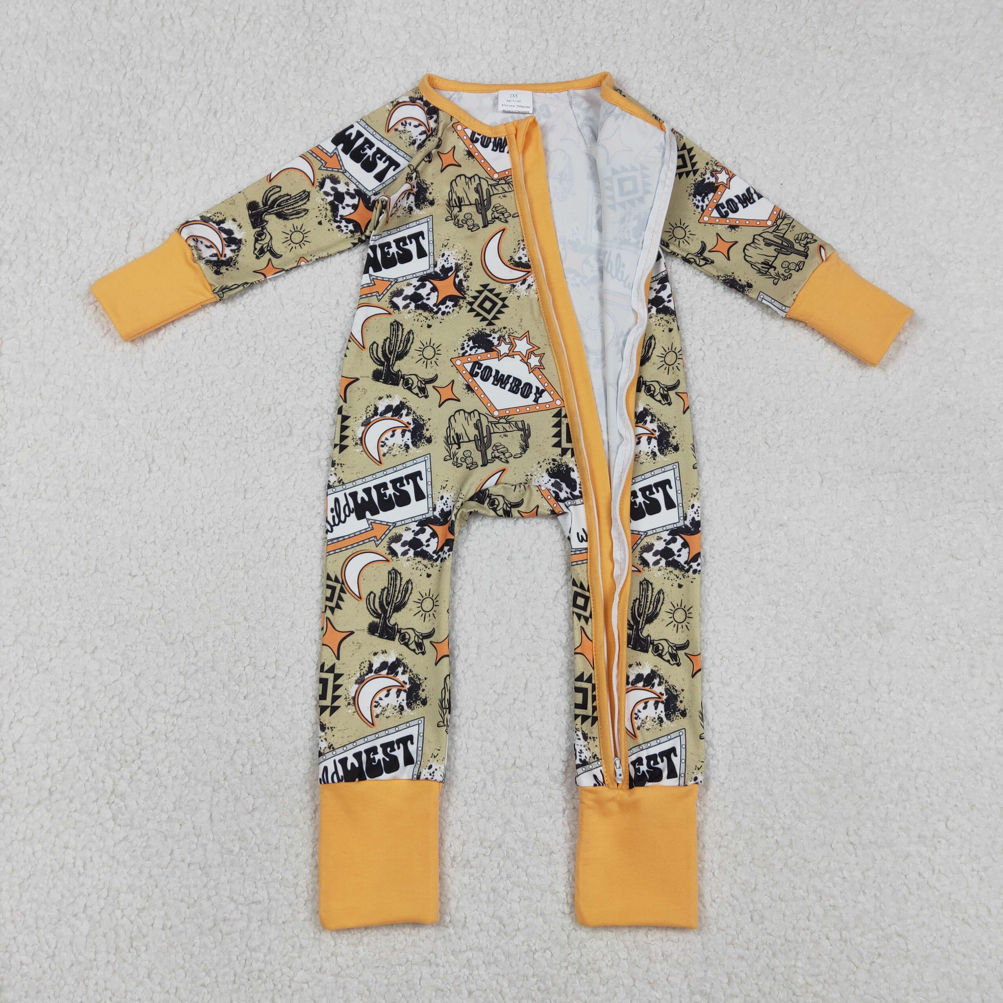 LR2942 RTS baby boy clothes cowboy toddler boy winter romper western clothes