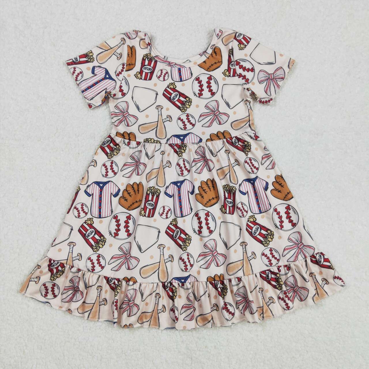 GSD1960 RTS girl summer dress baseball summer clothing