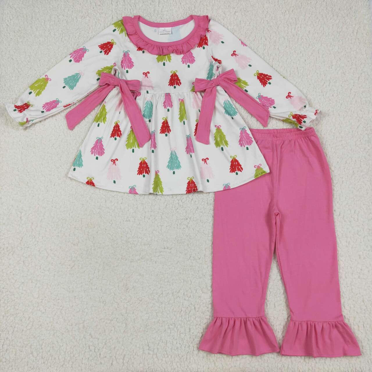 GLP2422 RTS girl christmas outfit girl christmas clothing set 
