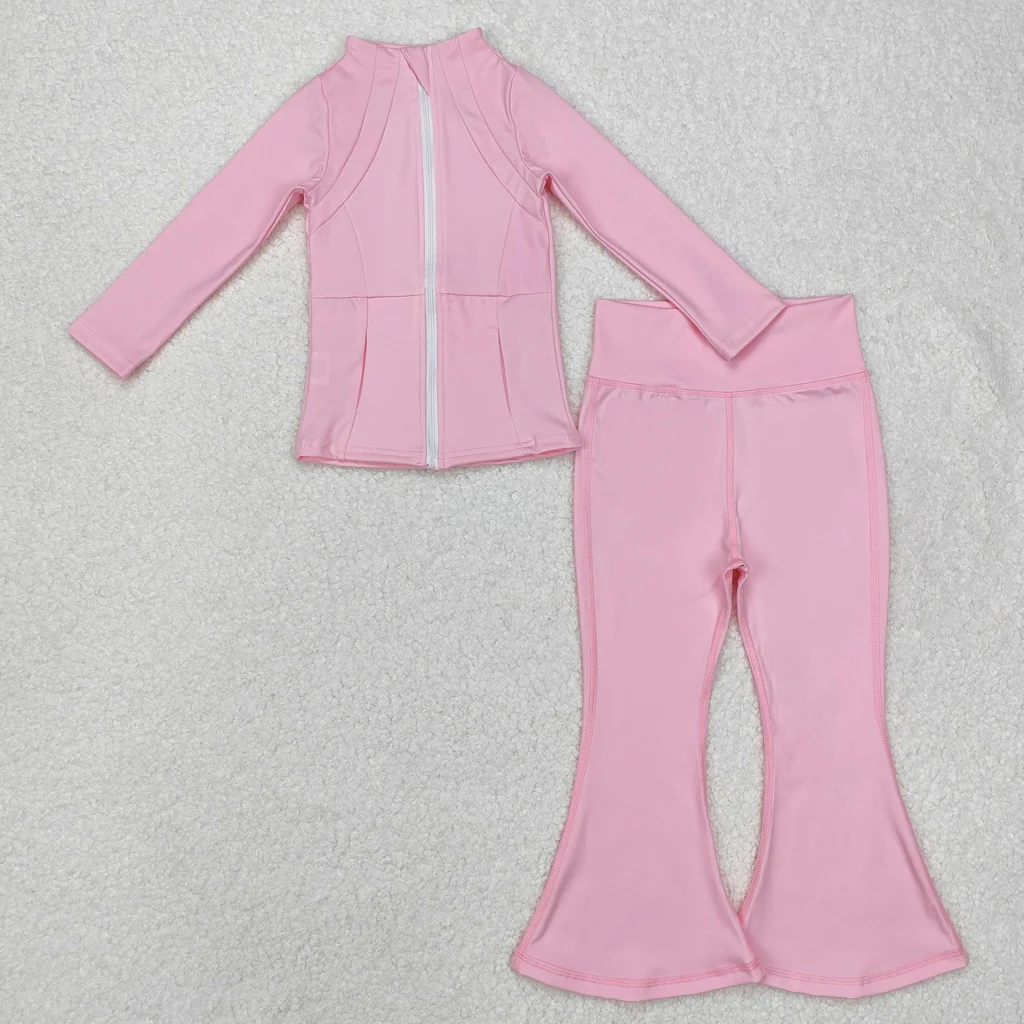 P0576 RTS toddler girl clothes pink yoga pant winter bottom