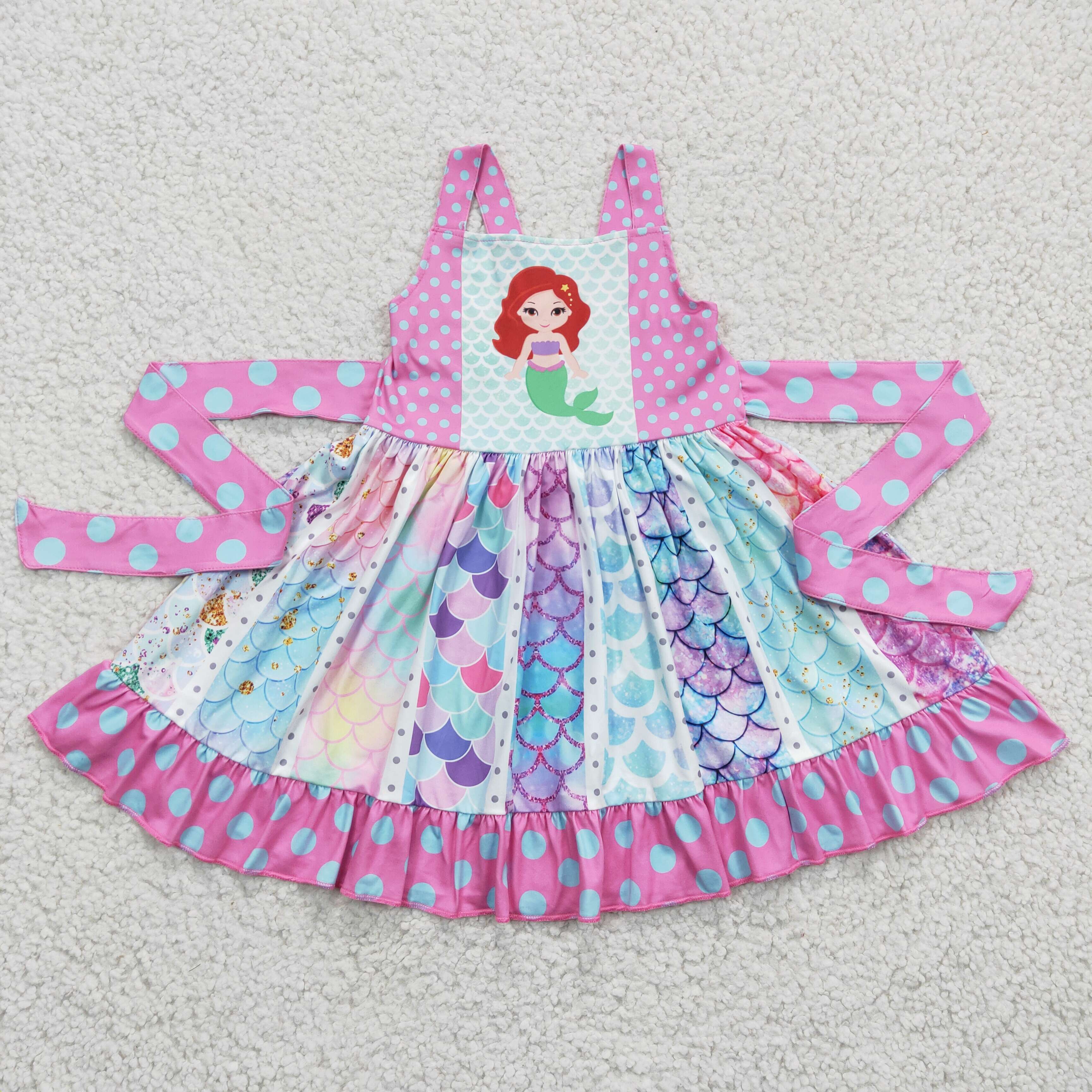 C1-8 toddler girl clothes mermaid summer twirl dress-promotion $2.99 2026.2.28