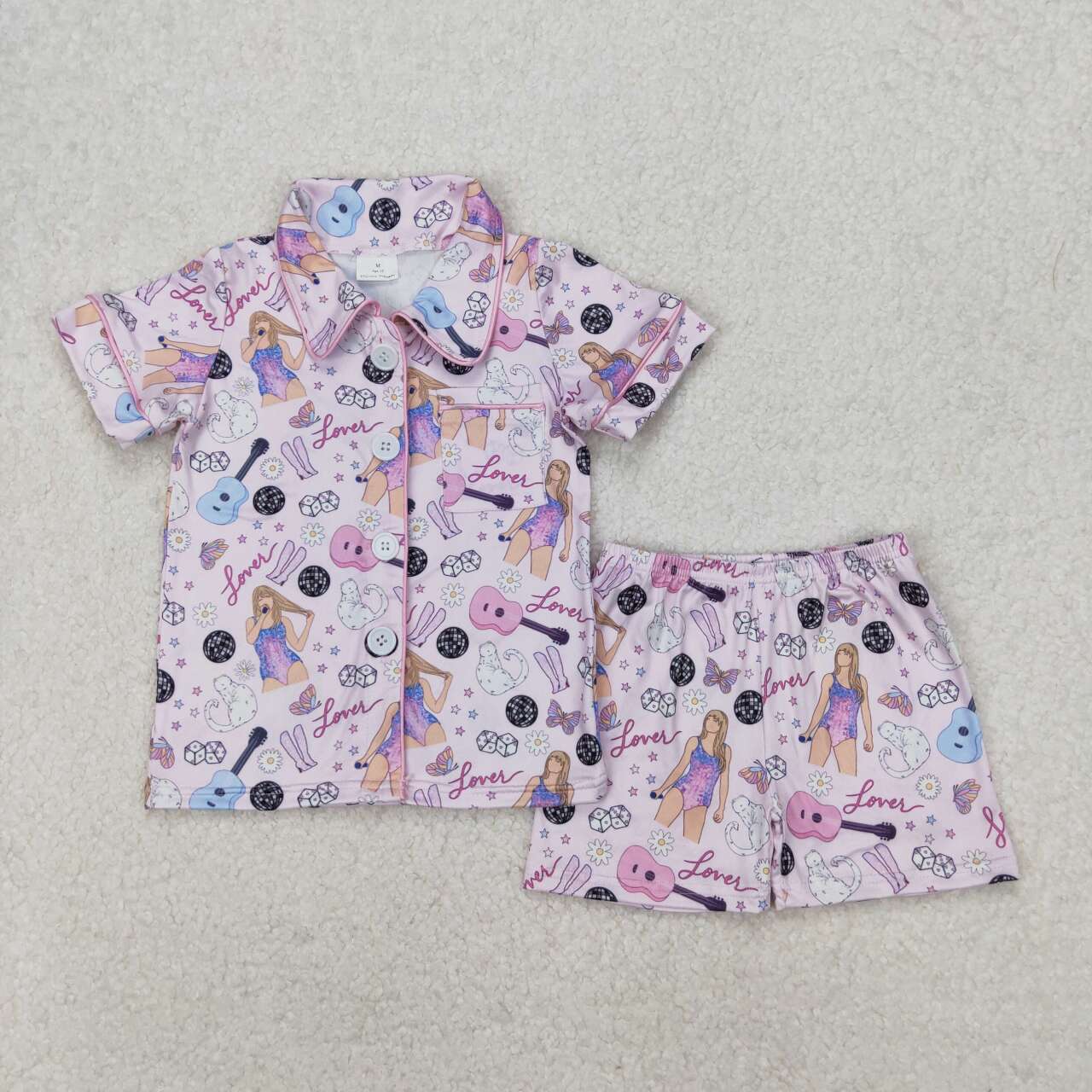 GSSO1773 RTS girl clothes 1989 singer girl  summer outfit summer pajamas set