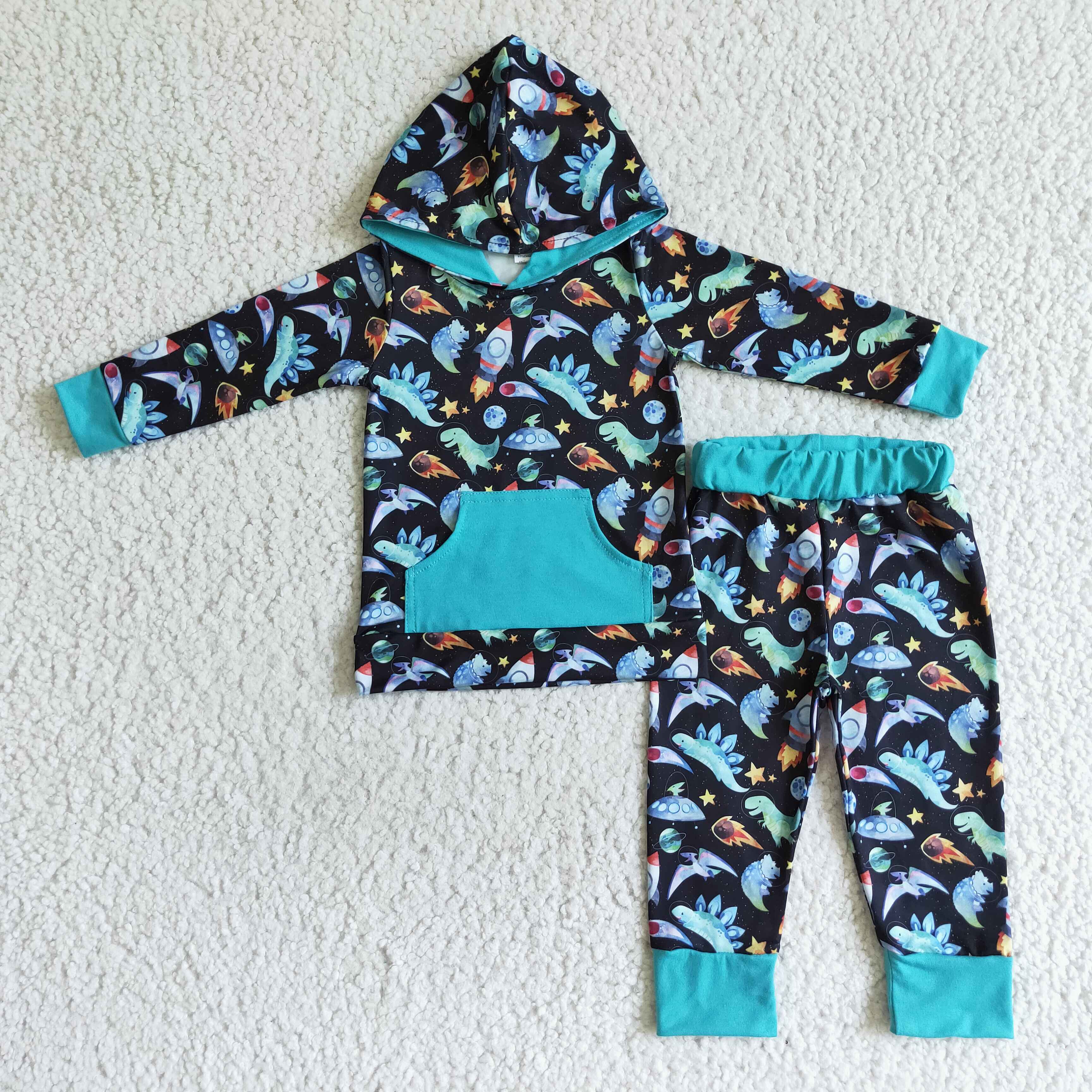 BLP0055 boy winter clothes cute dinosaur outfits hoodies set-promotion 2025.12.27 $2.99