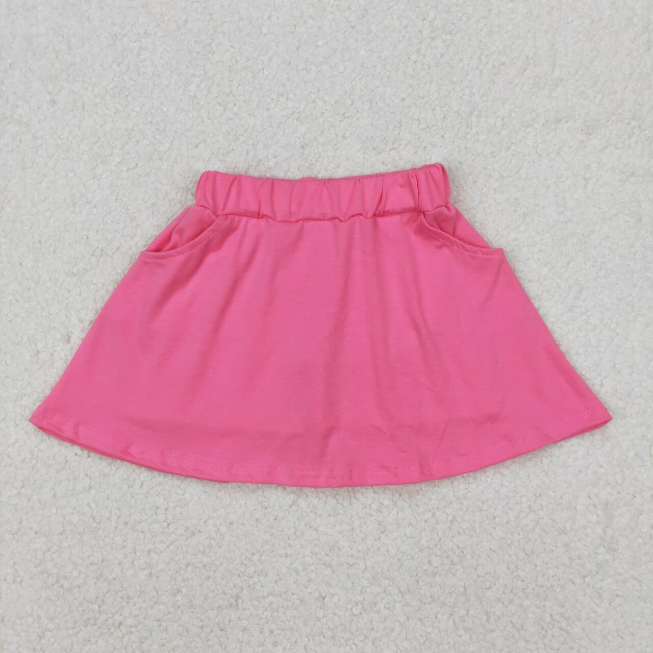 GLK0066 RTS girl clothes pink cotton pink girl summer shorts skirt