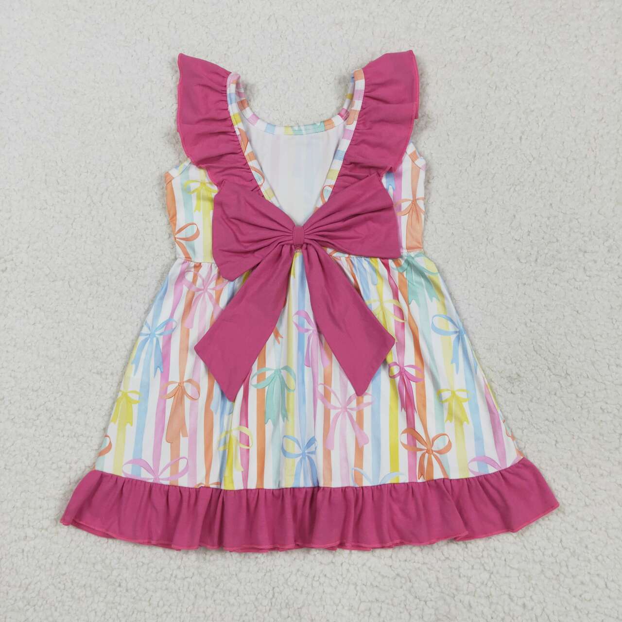 GSD2322 RTS toddler girl clothes bows girl summer dress 