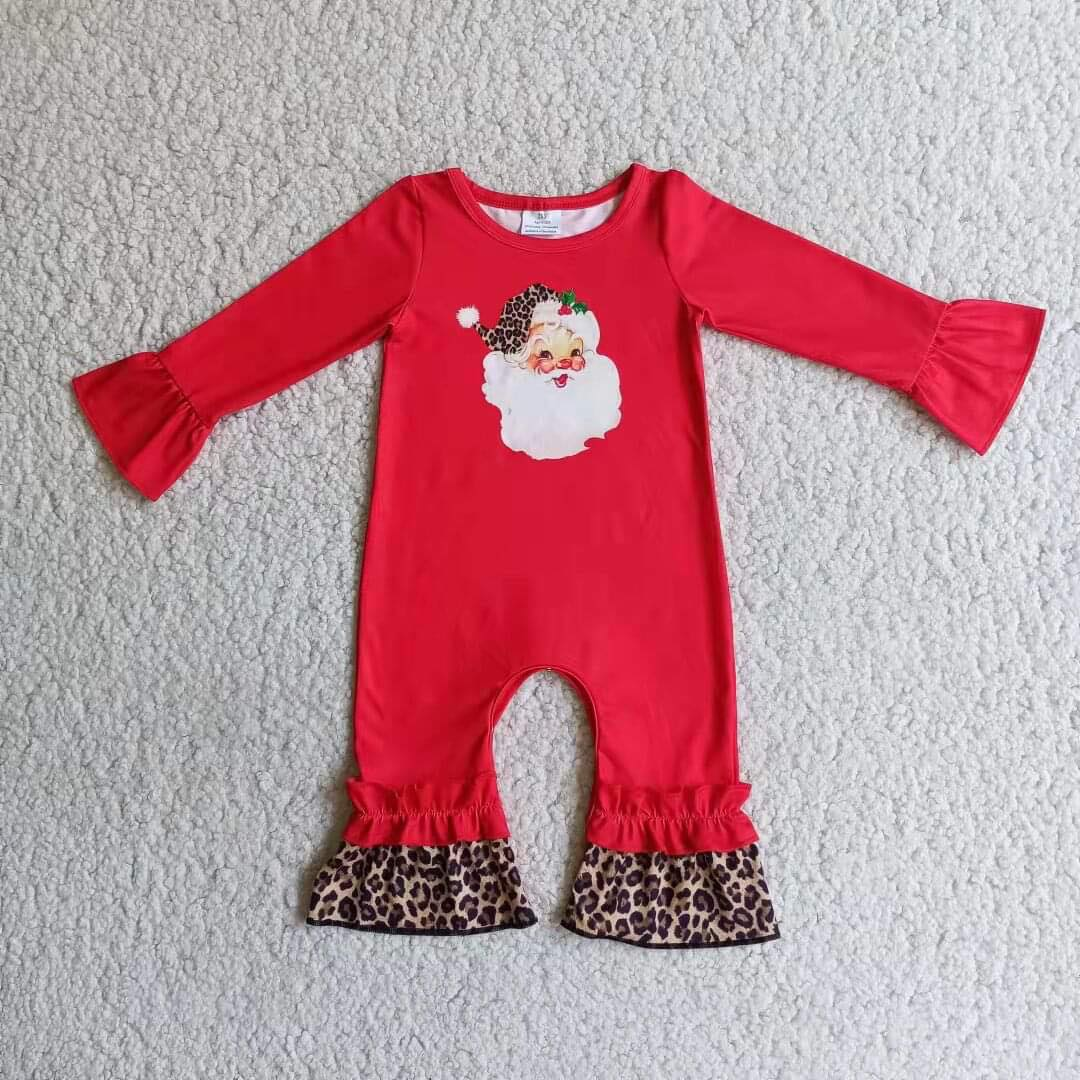 6 A10-4 baby girl clothes red santa claus christmas romper--promotion 2024.11.30 $2.99