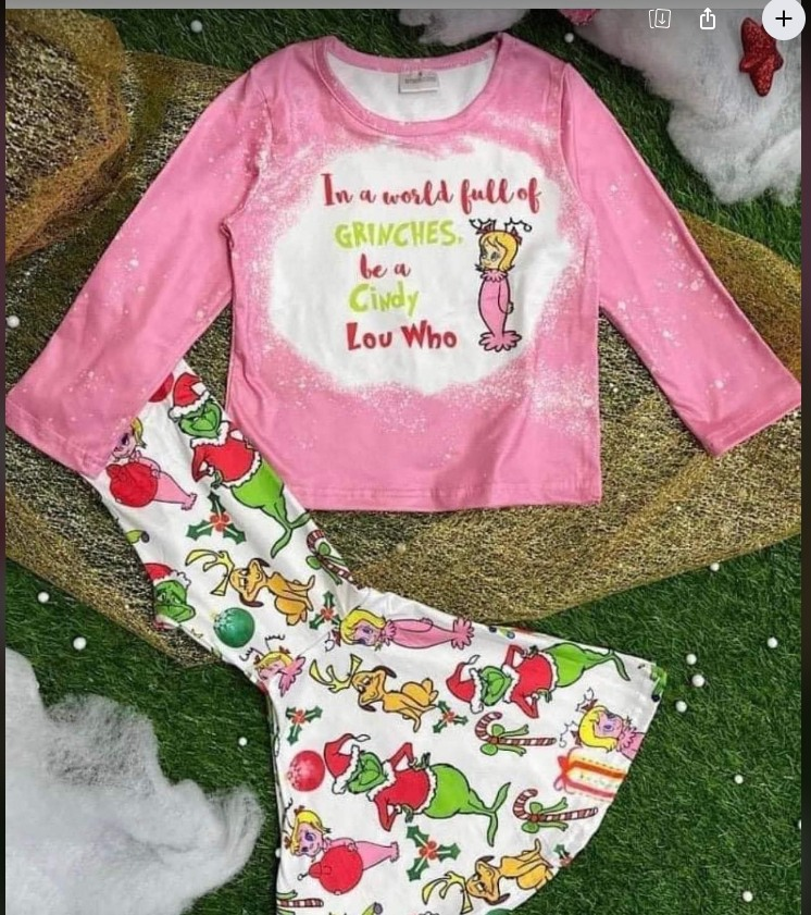 GLP0208 cartoon pink kids clothes girls christmas boutique kids clothing-promotion 2025.11.8 $5.5