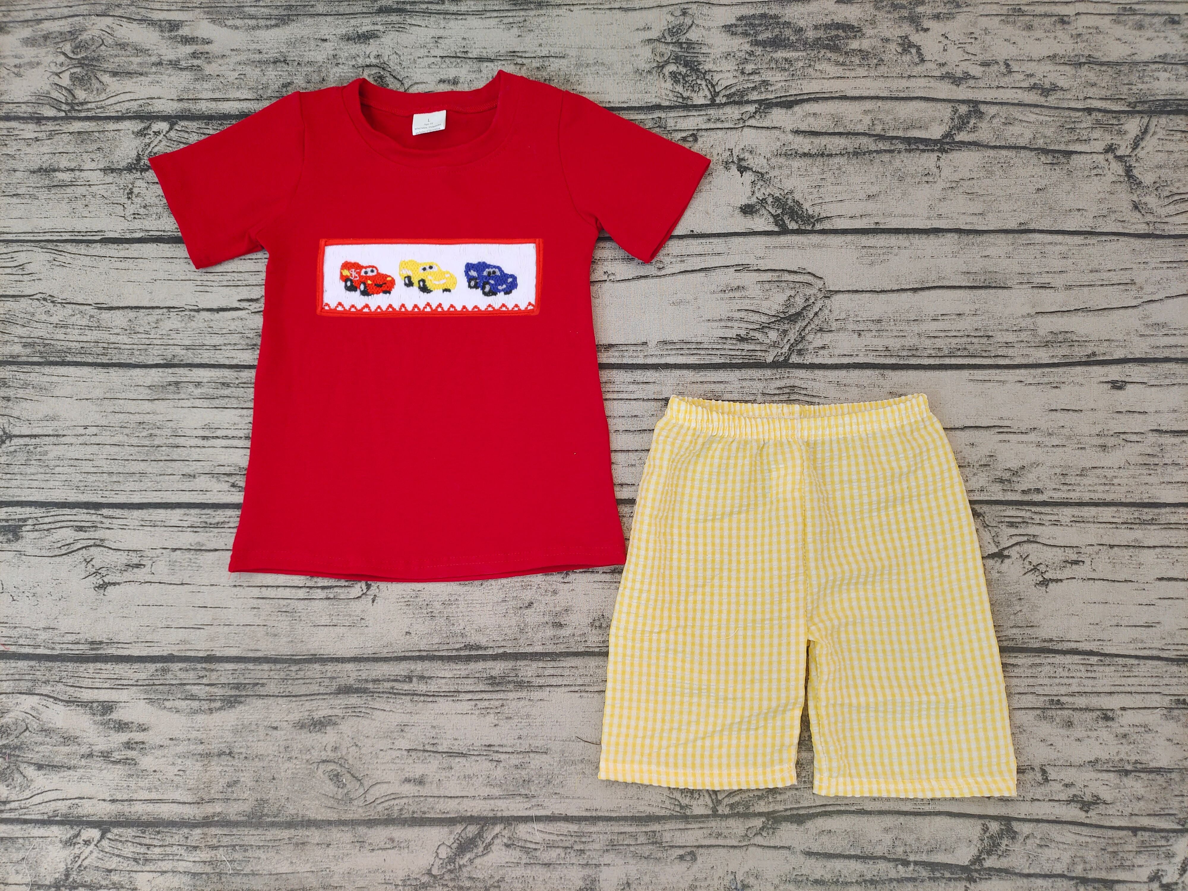 BSSO0133 kids clothes boys embroidery summer outfits-promotion $5.5 2026.3.14