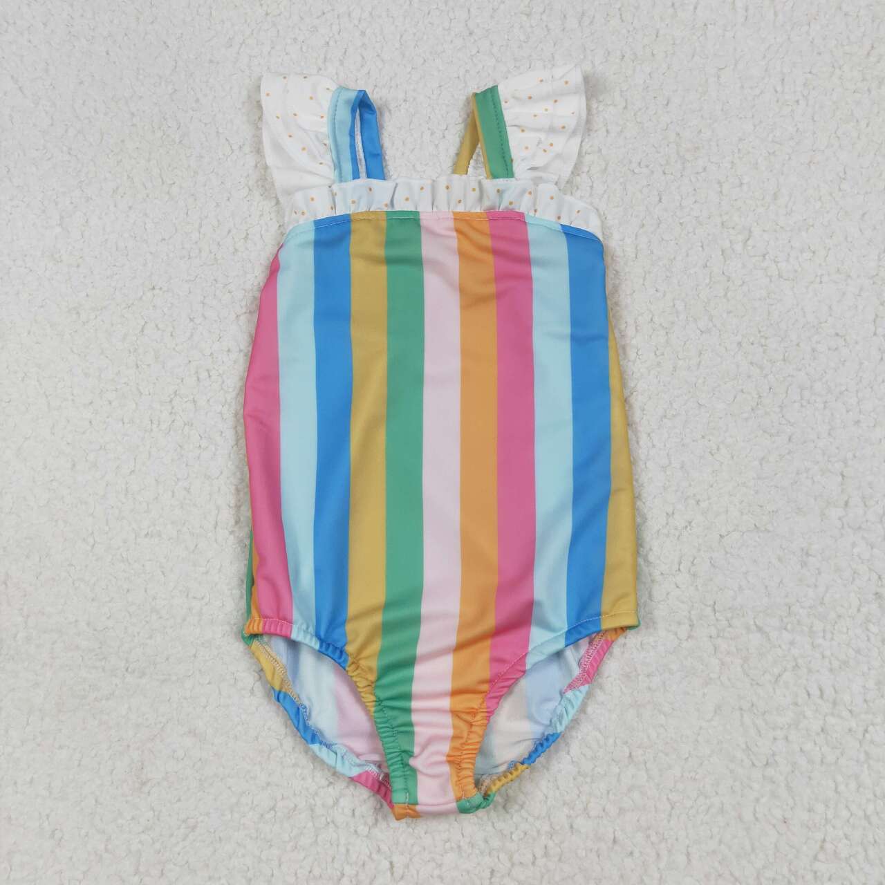S0550 RTS baby girl clothes colorful stripes girl summer swimsuit beach wear 
