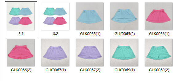 RTS baby girl clothes colorful cotton matching girl summer skirt shorts