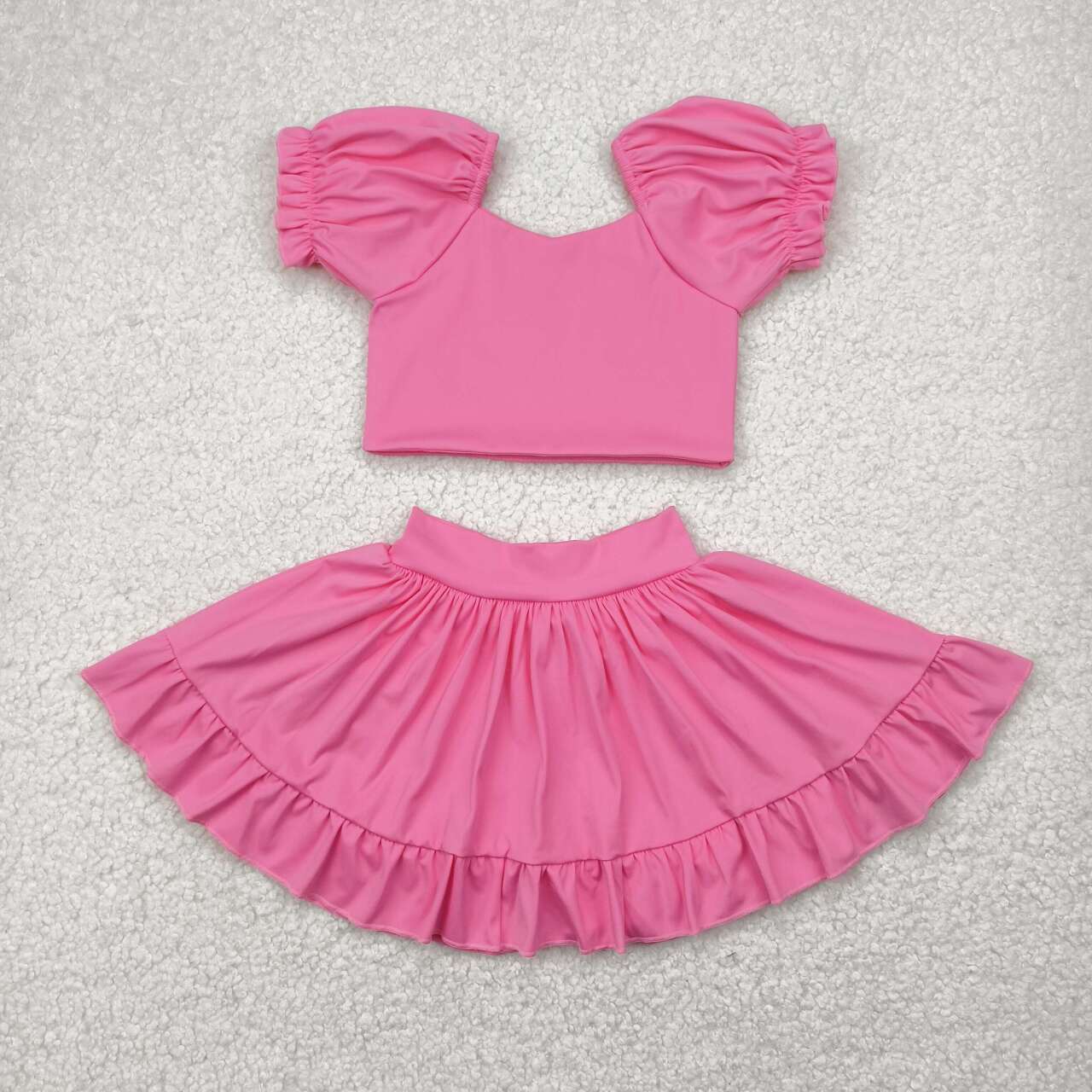 GSD2102 RTS girl clothes pink girl summer set yoga clothes atheletic clothes