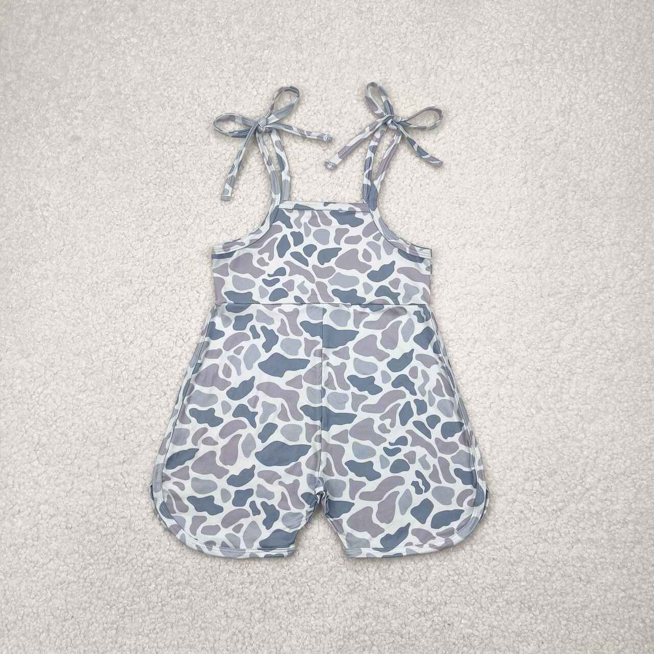 SR2827 RTS baby girl clothes grey camo girl summer bubble