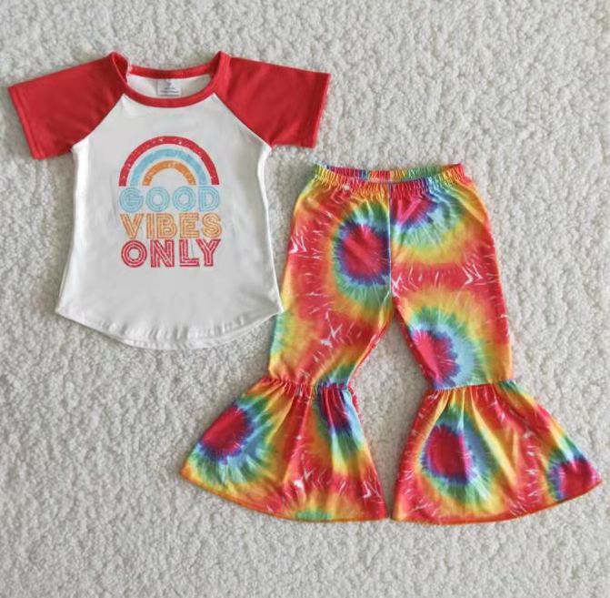 B14-15 kids clothing rainbow fall spring set-promotion 2025.5.22 $1.99 deadline:18th June.