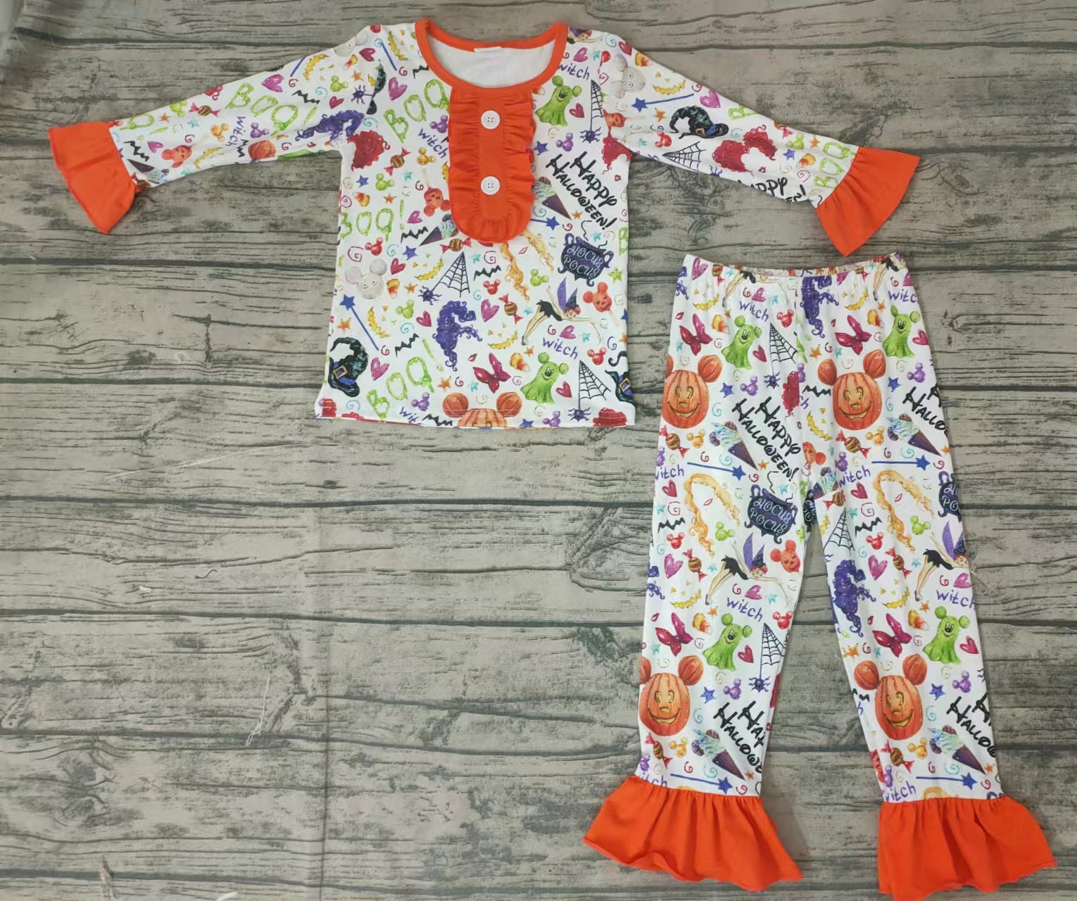 GLP0127 orange cartoon sleepwear girl halloween pajamas-promotion 2025.9.27 $5.5