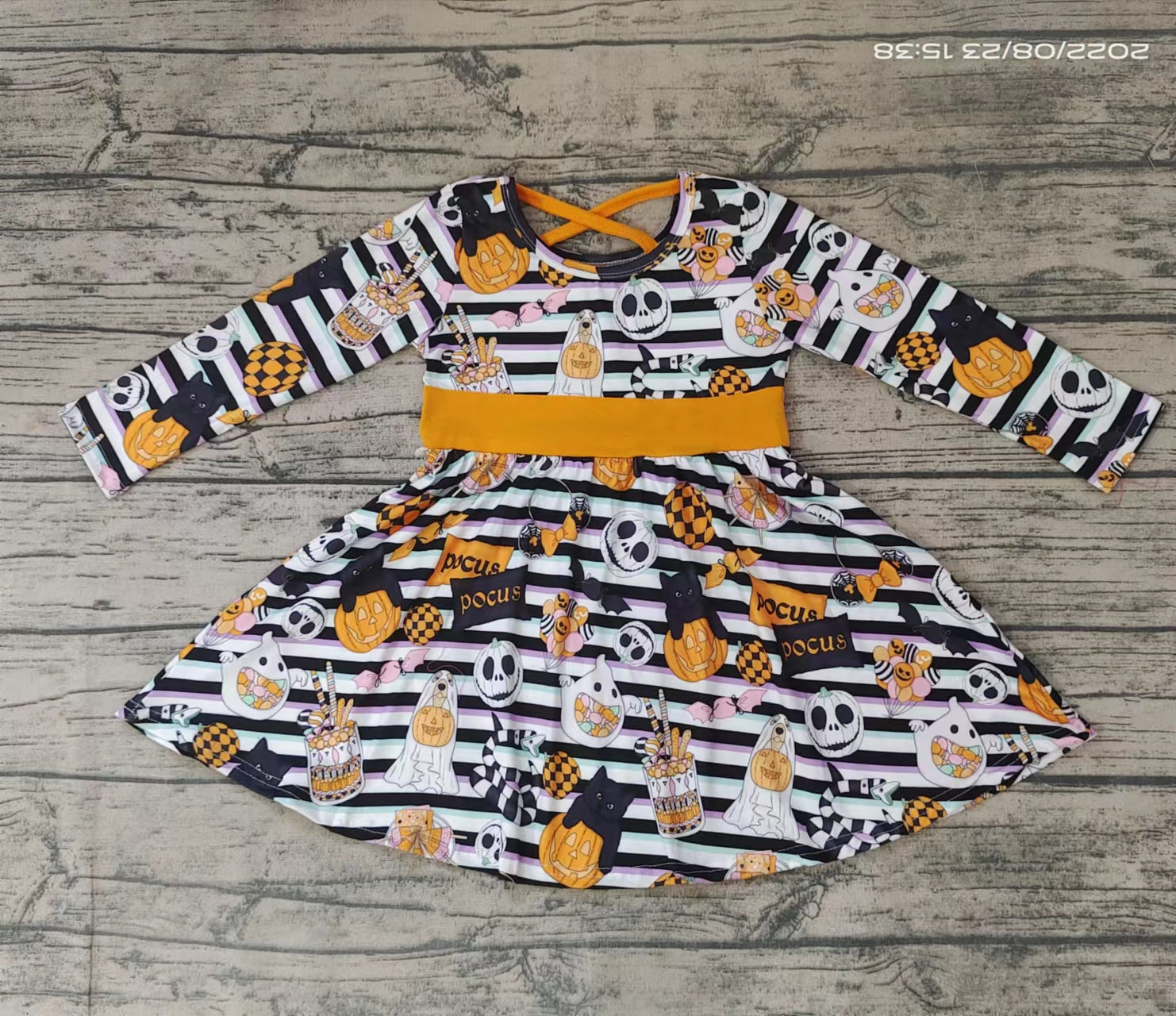 GLD0105 halloween baby girls dress -promotion 2025.8.23 $5.5