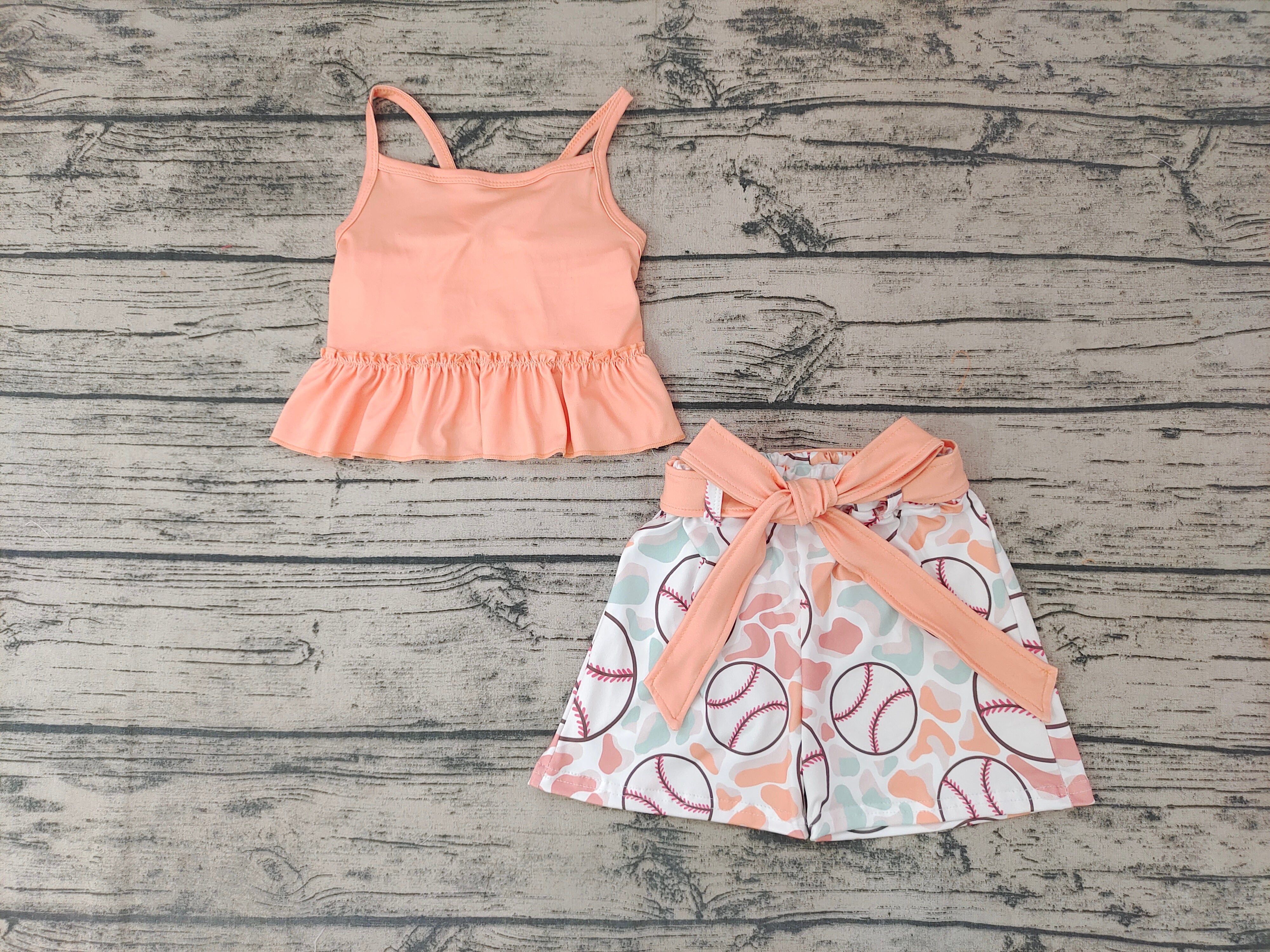 GSSO0172 kids clothes girls baseball summer outfits-promotion 2025.4.12 $5.5