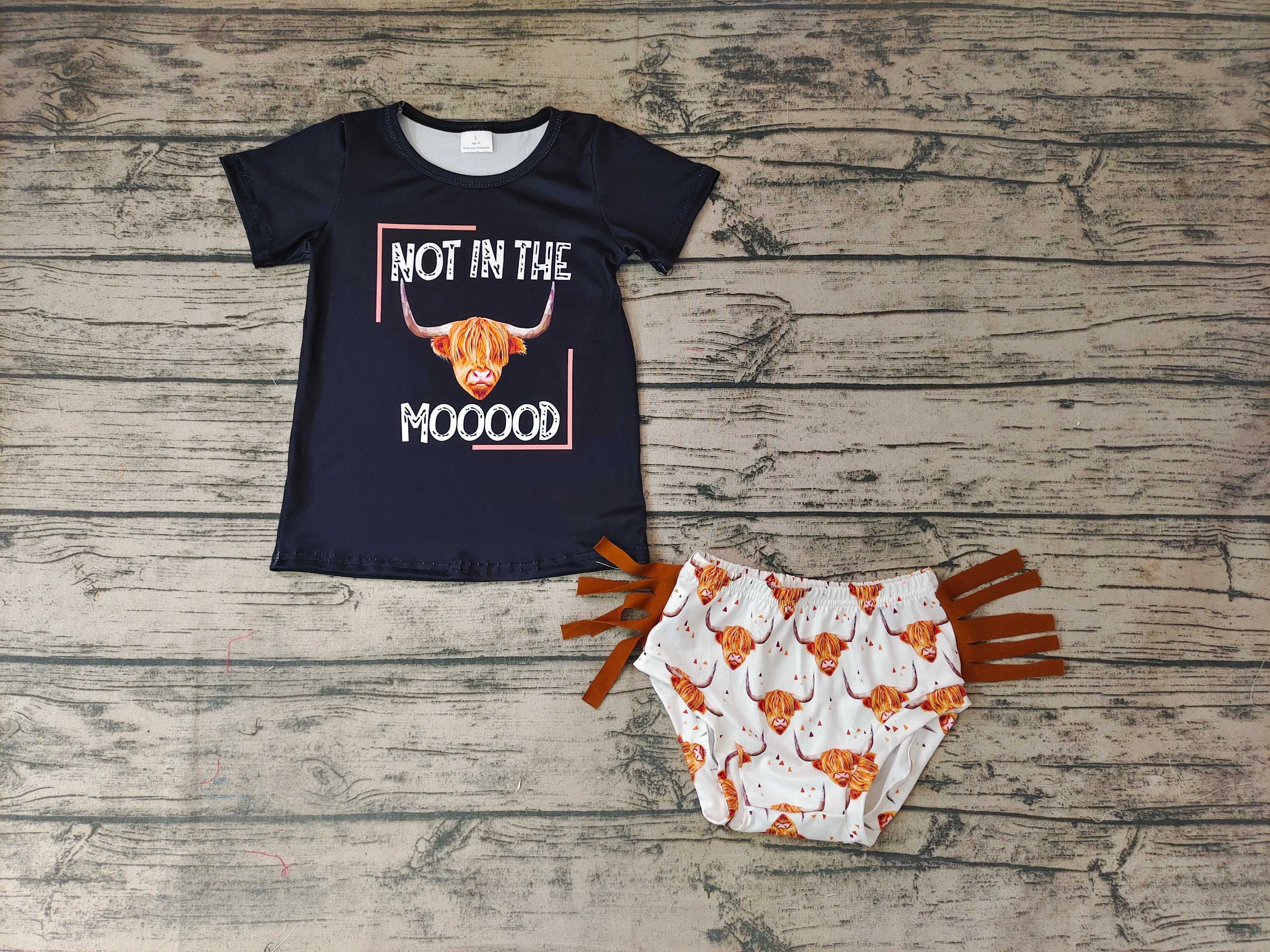 GBO0075 baby clothes cow summer bummies set-promotion $5.5 2026.3.14