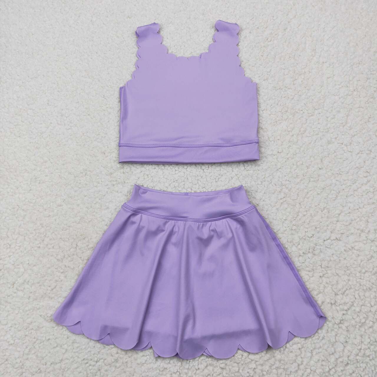 GSD2095 RTS girl clothes purple girl summer set yoga clothes atheletic clothes