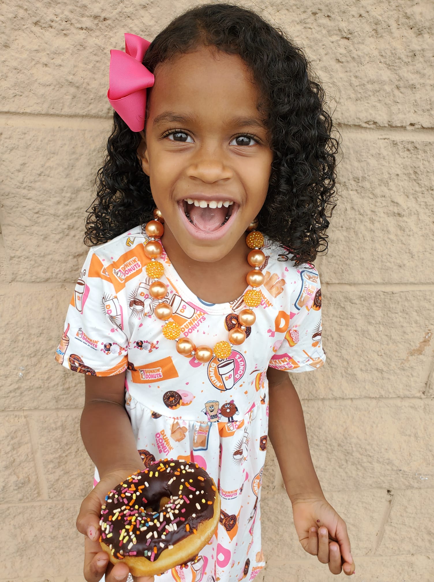 D2-16 girl summer donut summer short sleeve dress--promotion 2025.3.8 $2.99