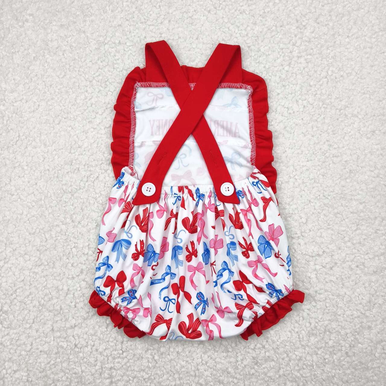 SR3048 RTS baby girl clothes American honey girl 4th of July Patriotic summer bubble