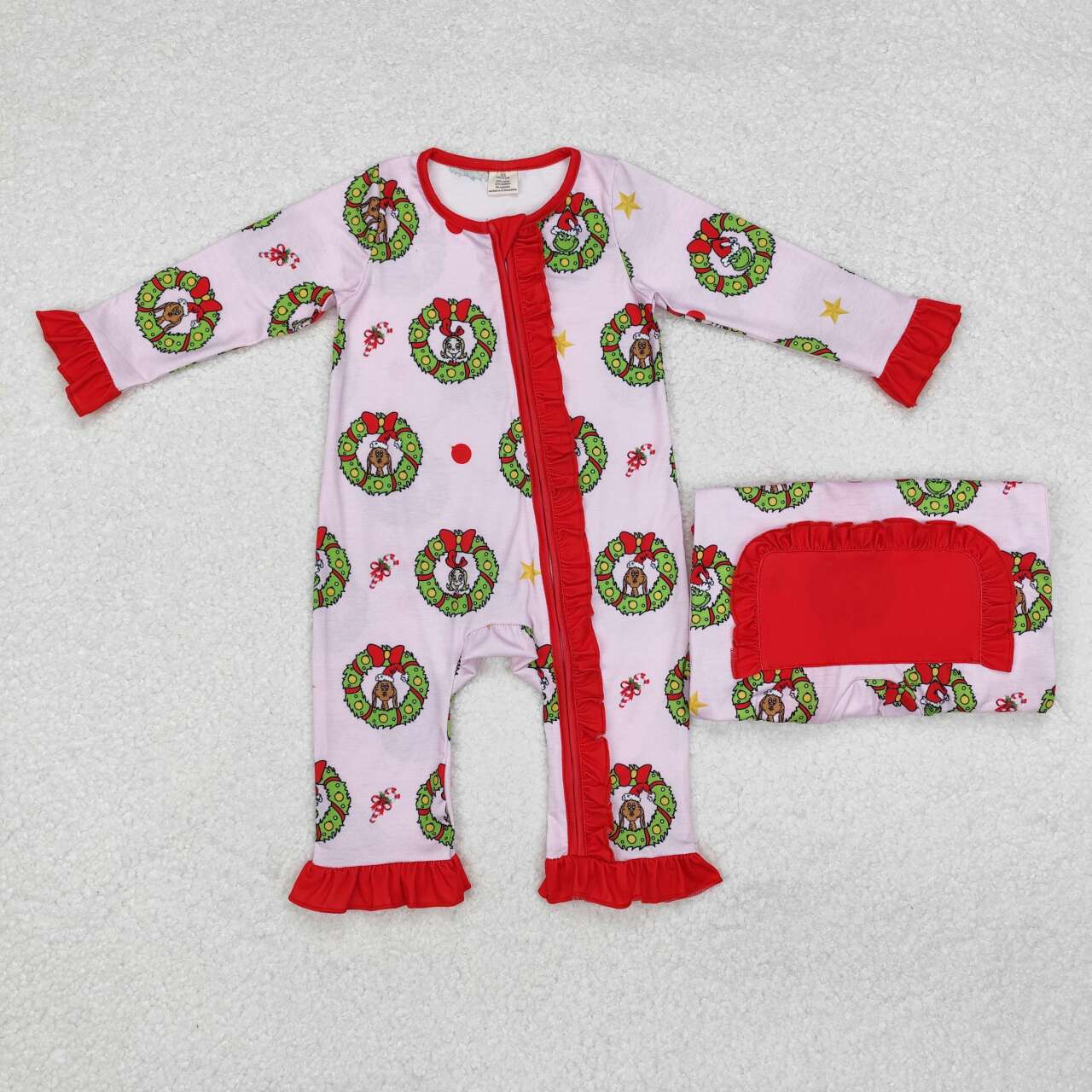 LR1664 RTS baby girl clothes cartoon girl christmas winter romper-bamboo