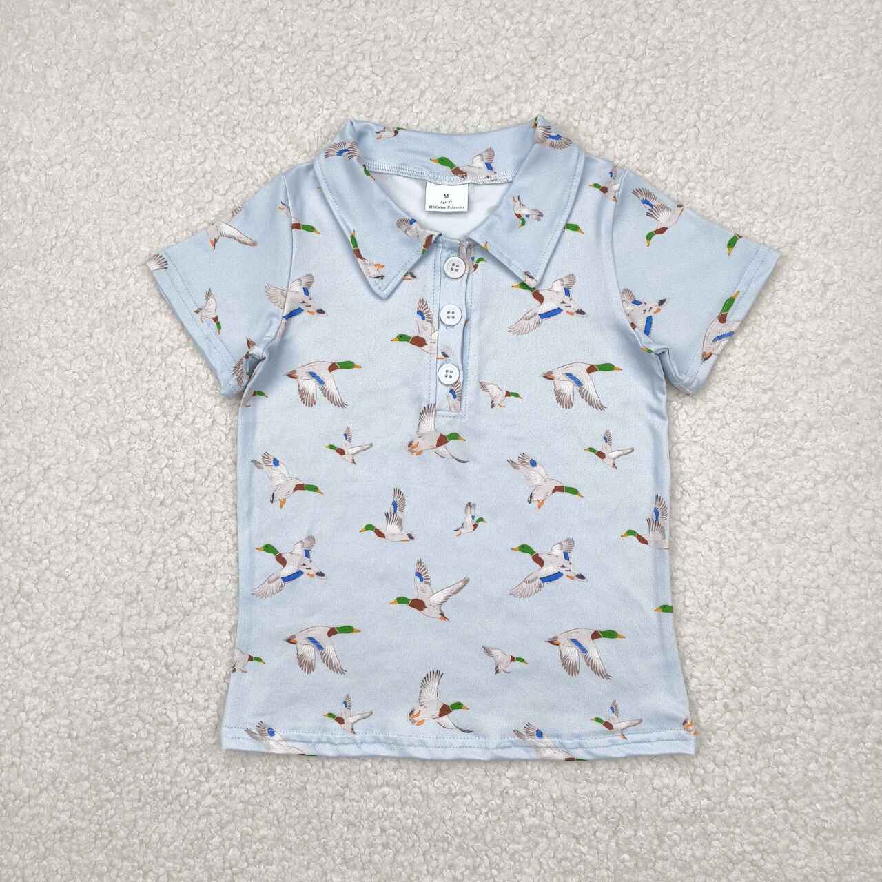 BT1210 RTS boy clothes mallard hunting boy summer top tshirt 