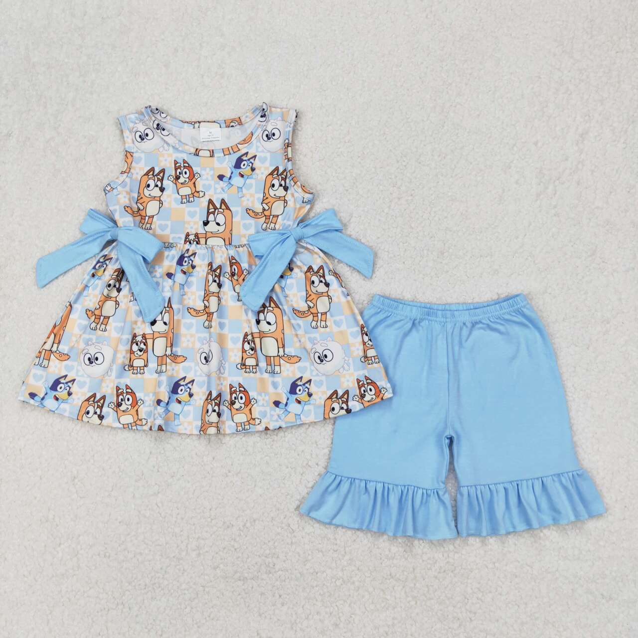 GSSO2223 RTS girl clothes  cartoon dog girl summer set